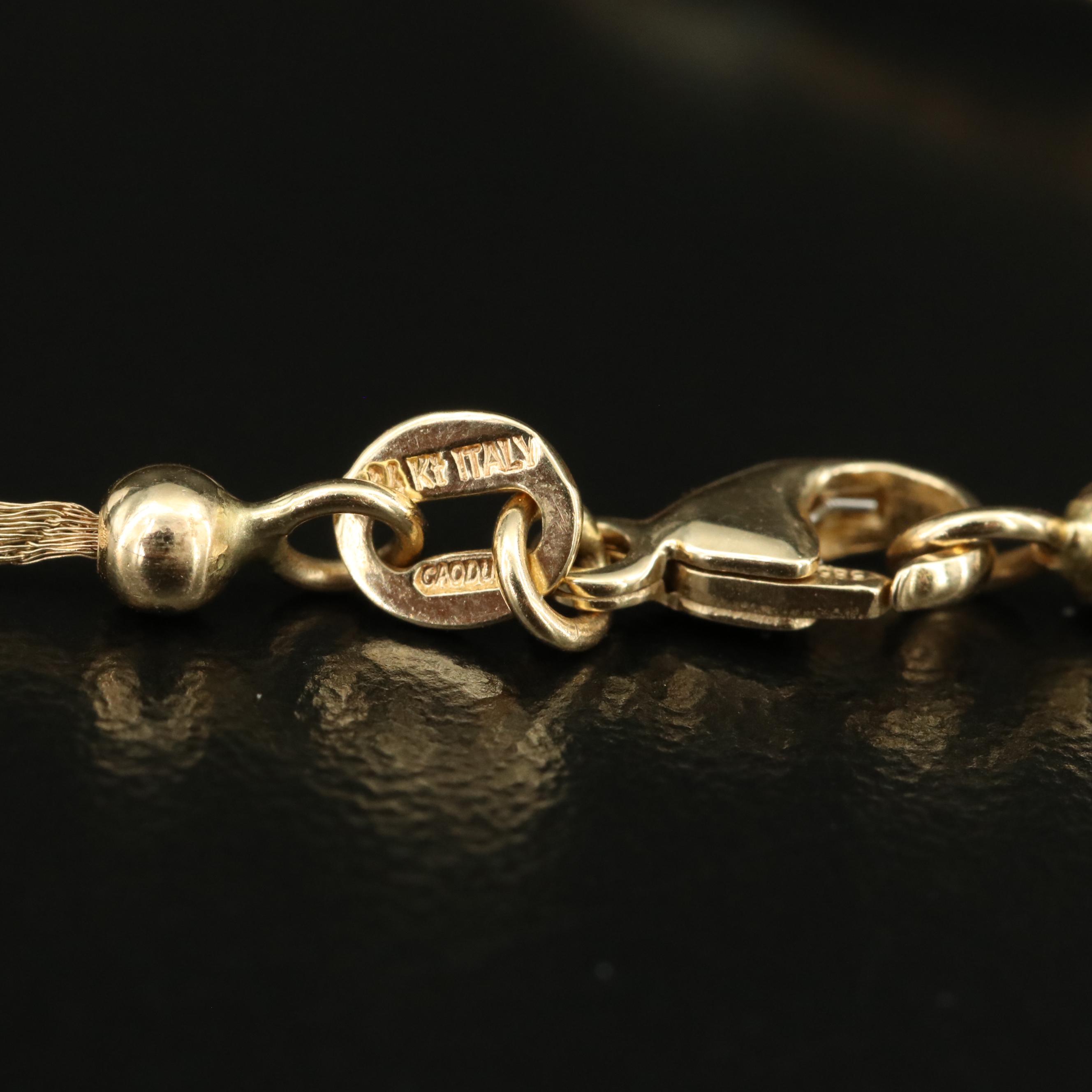 14K Amethyst, Citrine and Peridot Caged Mesh Station Bracelet