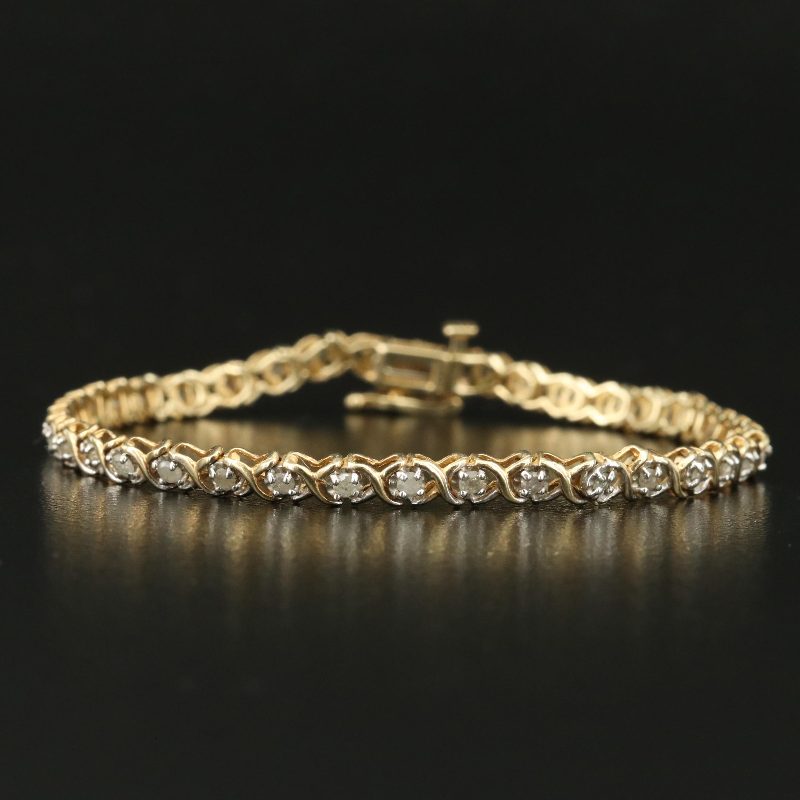 10K Diamond Bracelet