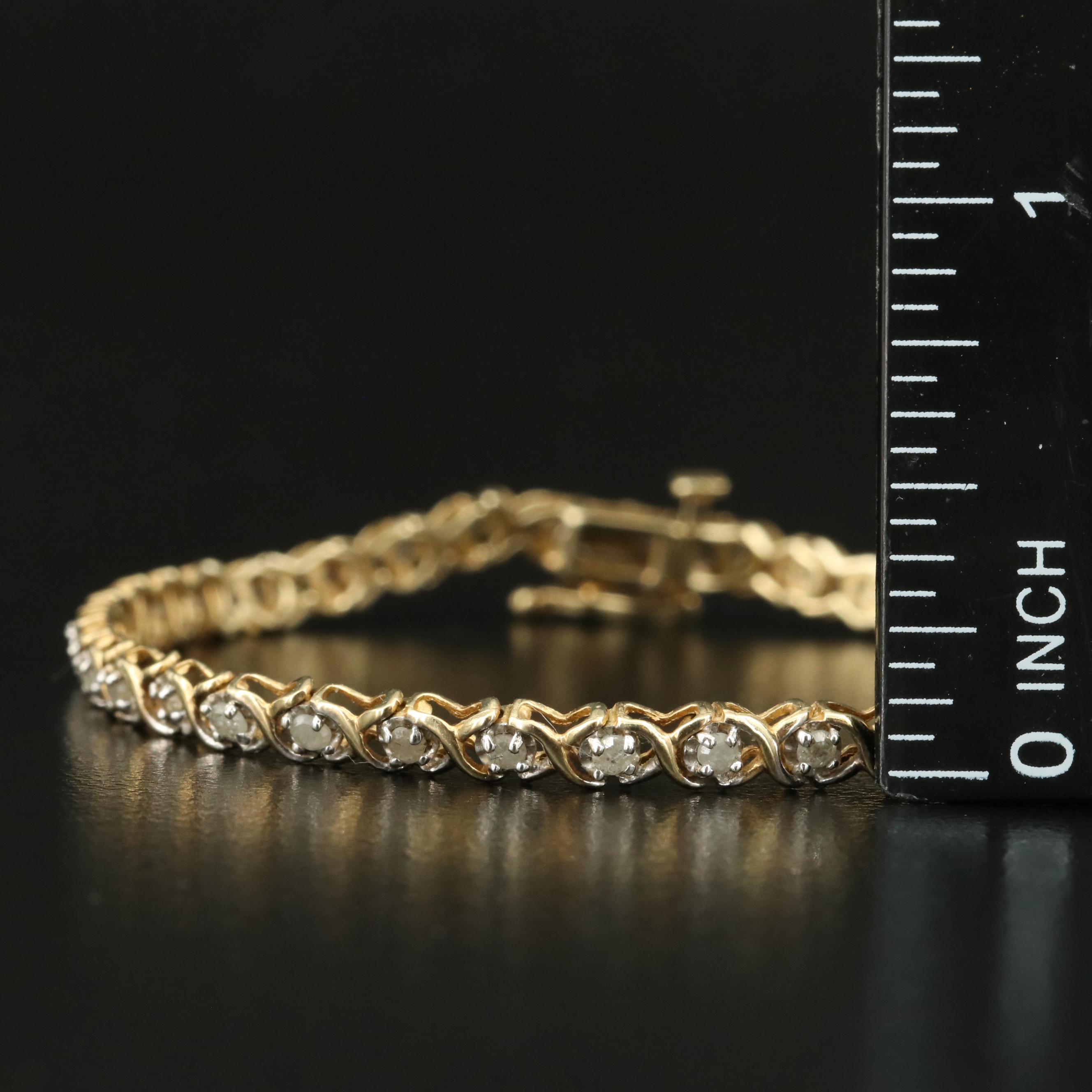 10K Diamond Bracelet