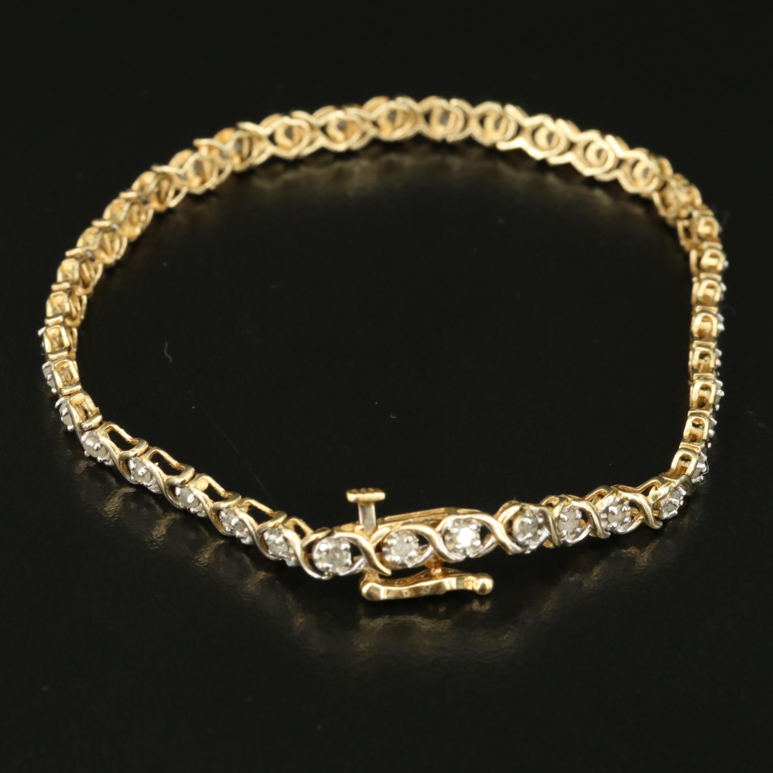 10K Diamond Bracelet