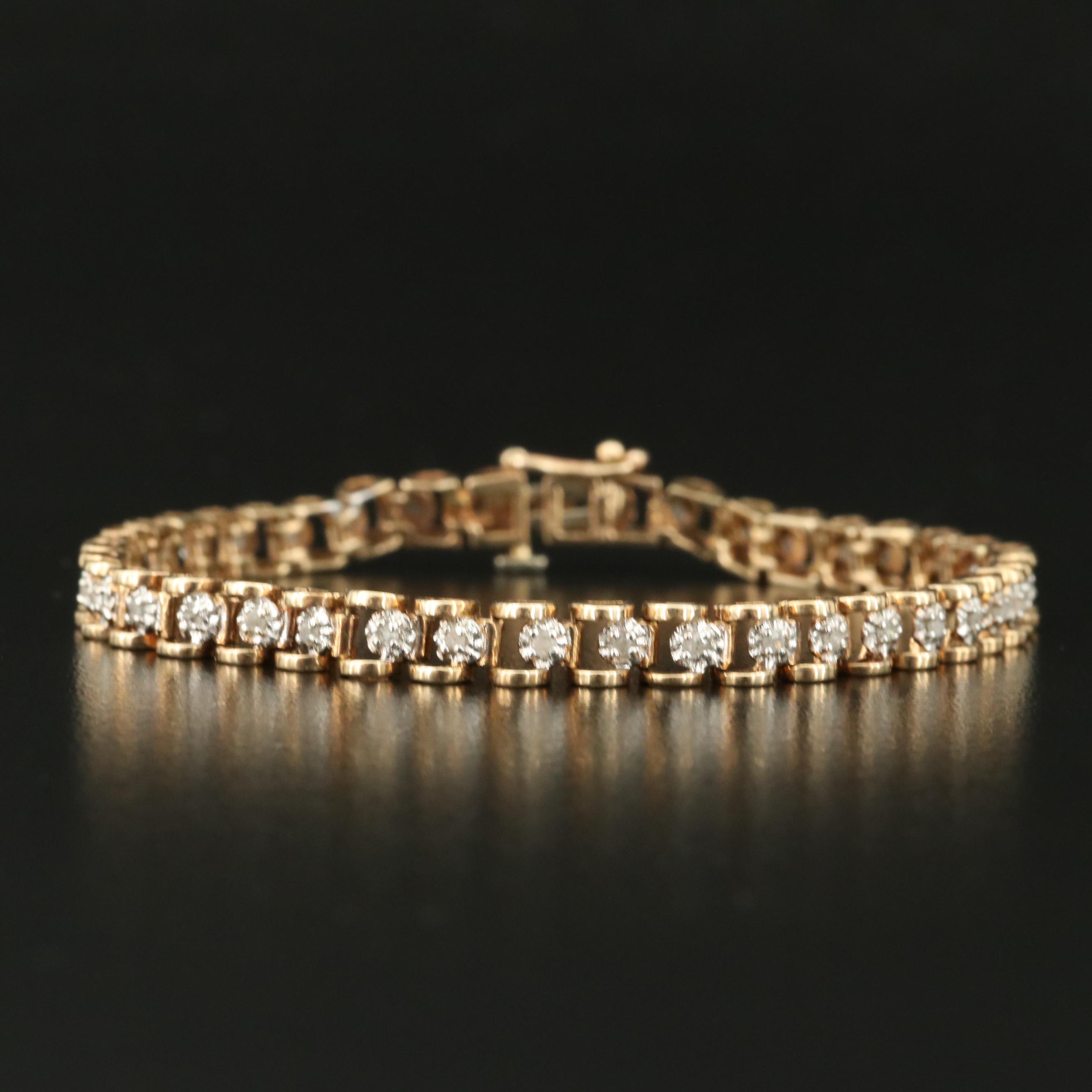 10K Diamond Bracelet