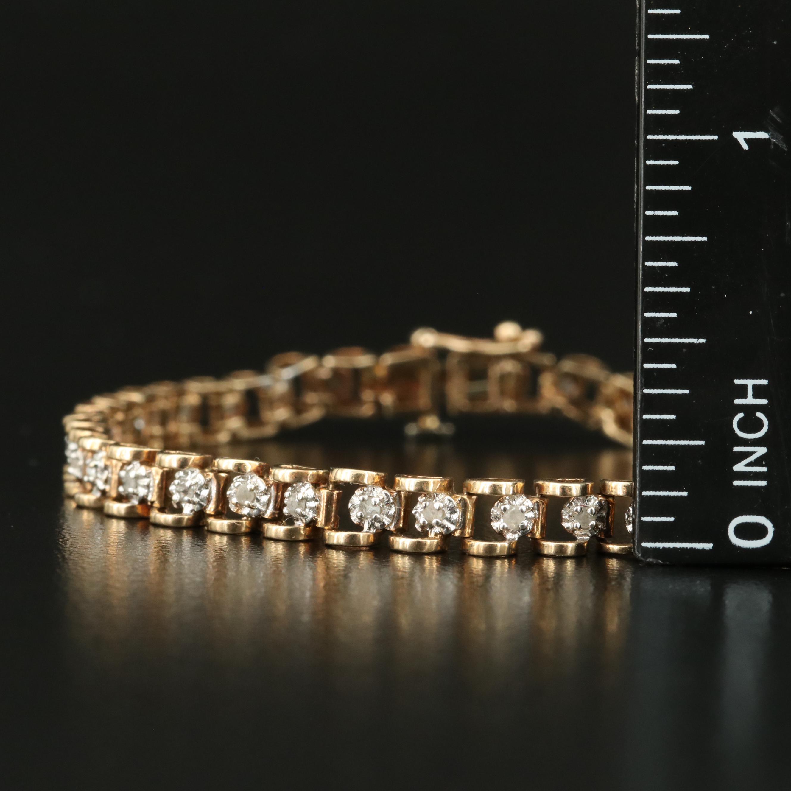 10K Diamond Bracelet