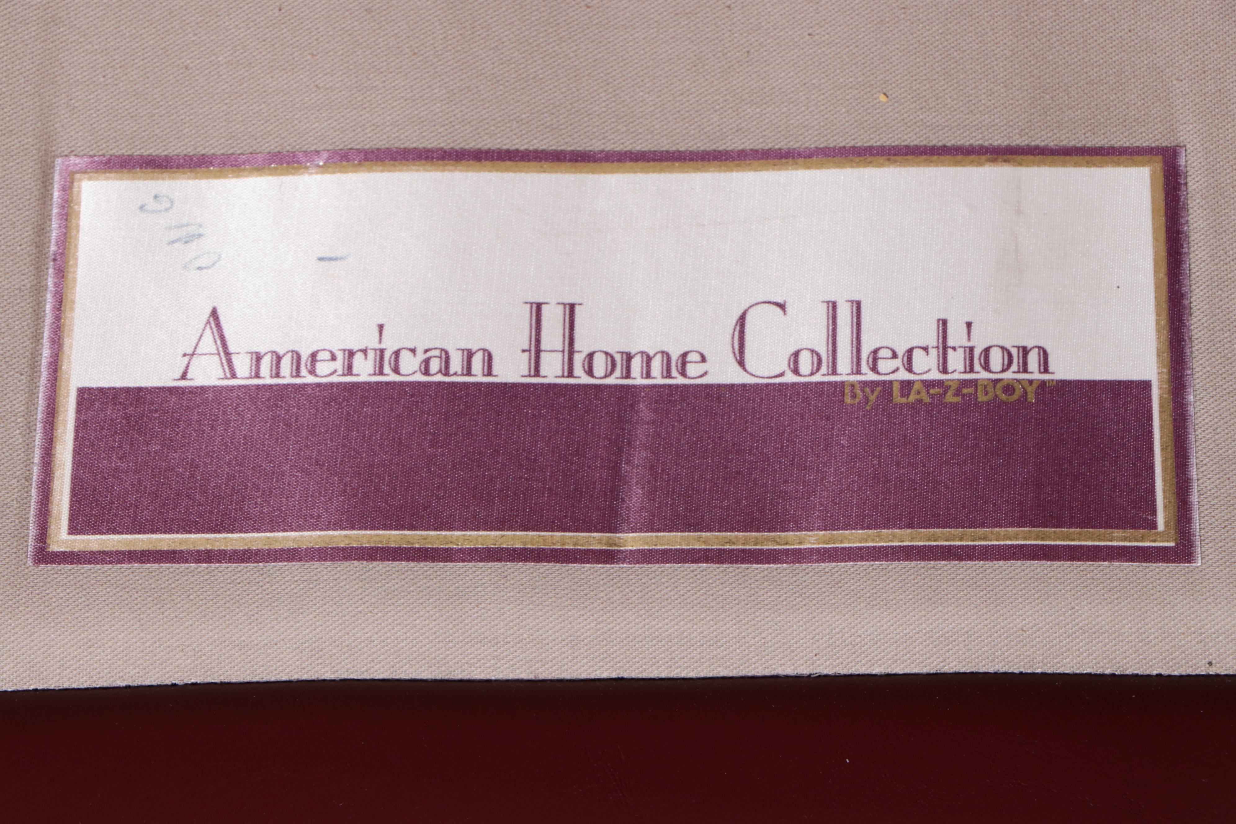 La-Z-Boy "American Home Collection" Leather-Touch Loveseat with Nailheads