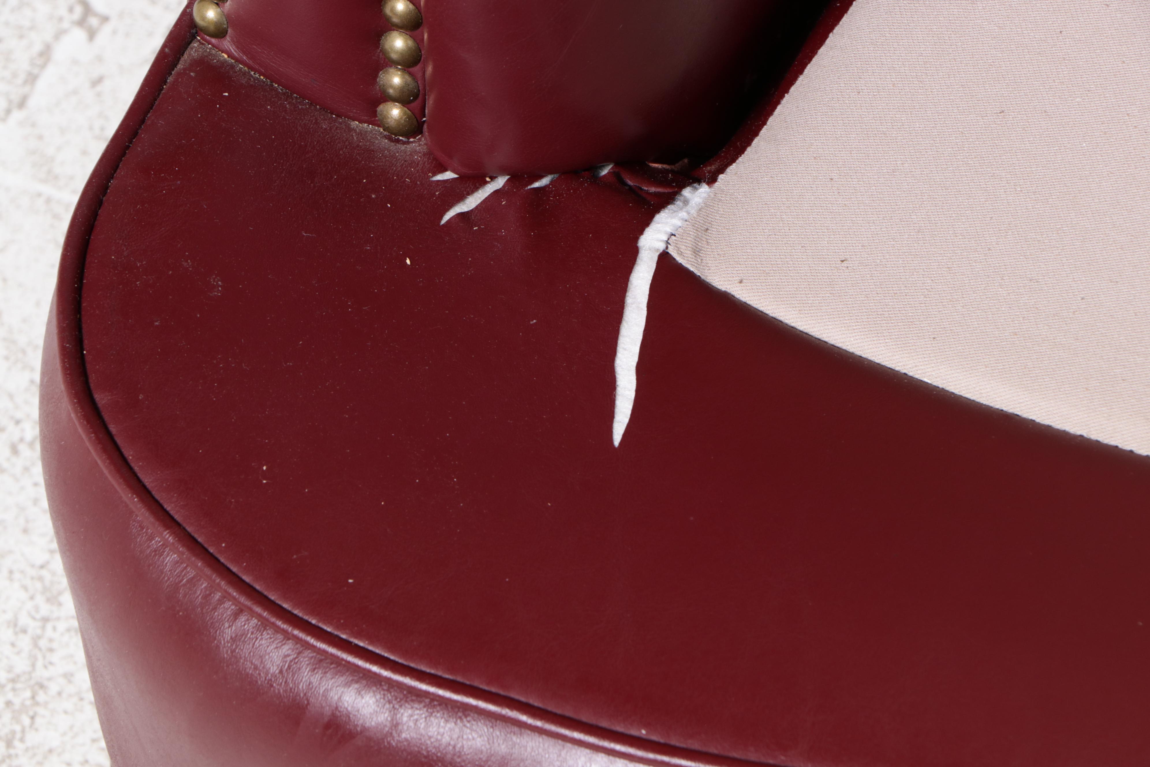 La-Z-Boy "American Home Collection" Leather-Touch Loveseat with Nailheads