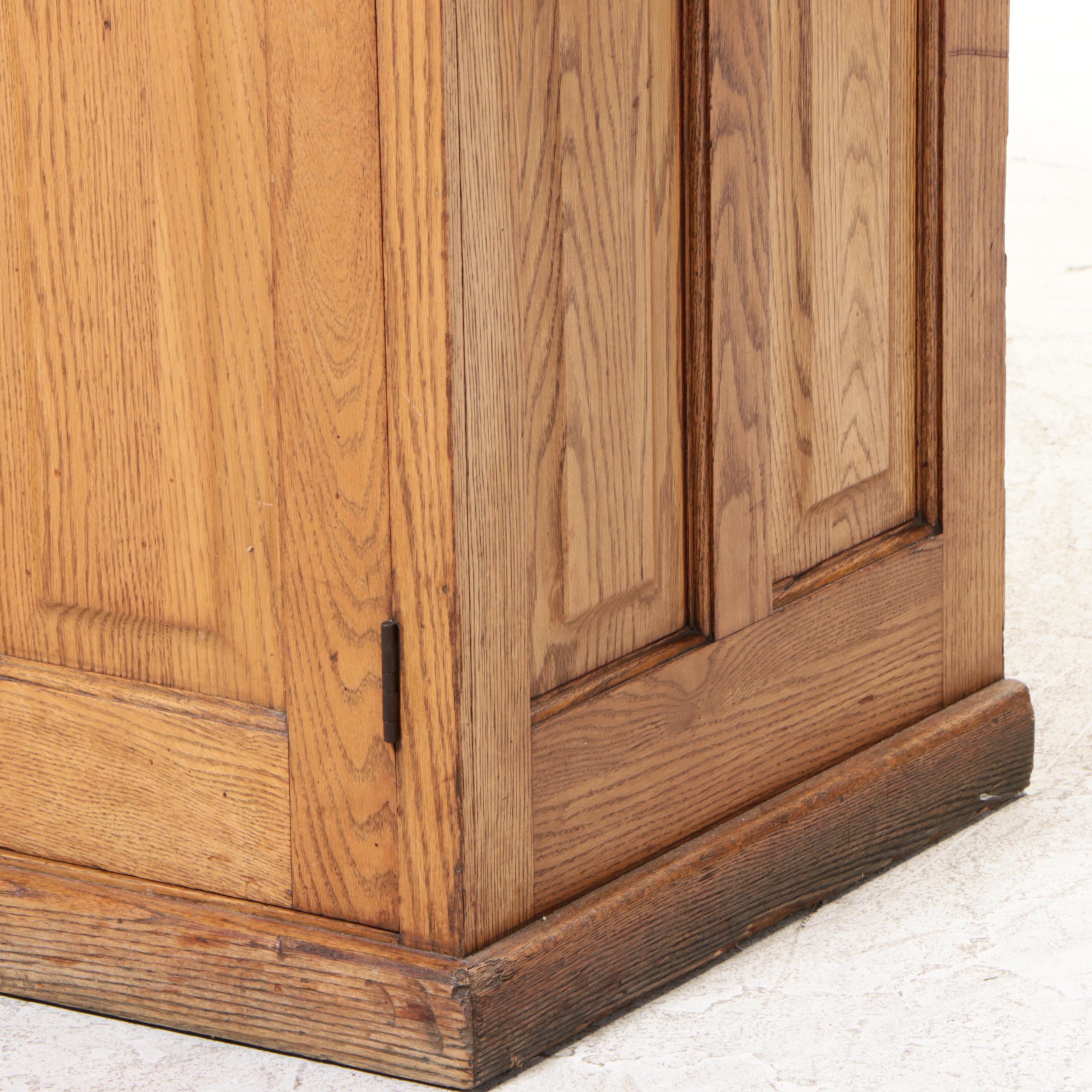 American Primitive Oak Kitchen Island, Late 19th/Early 20th Century and Adapted