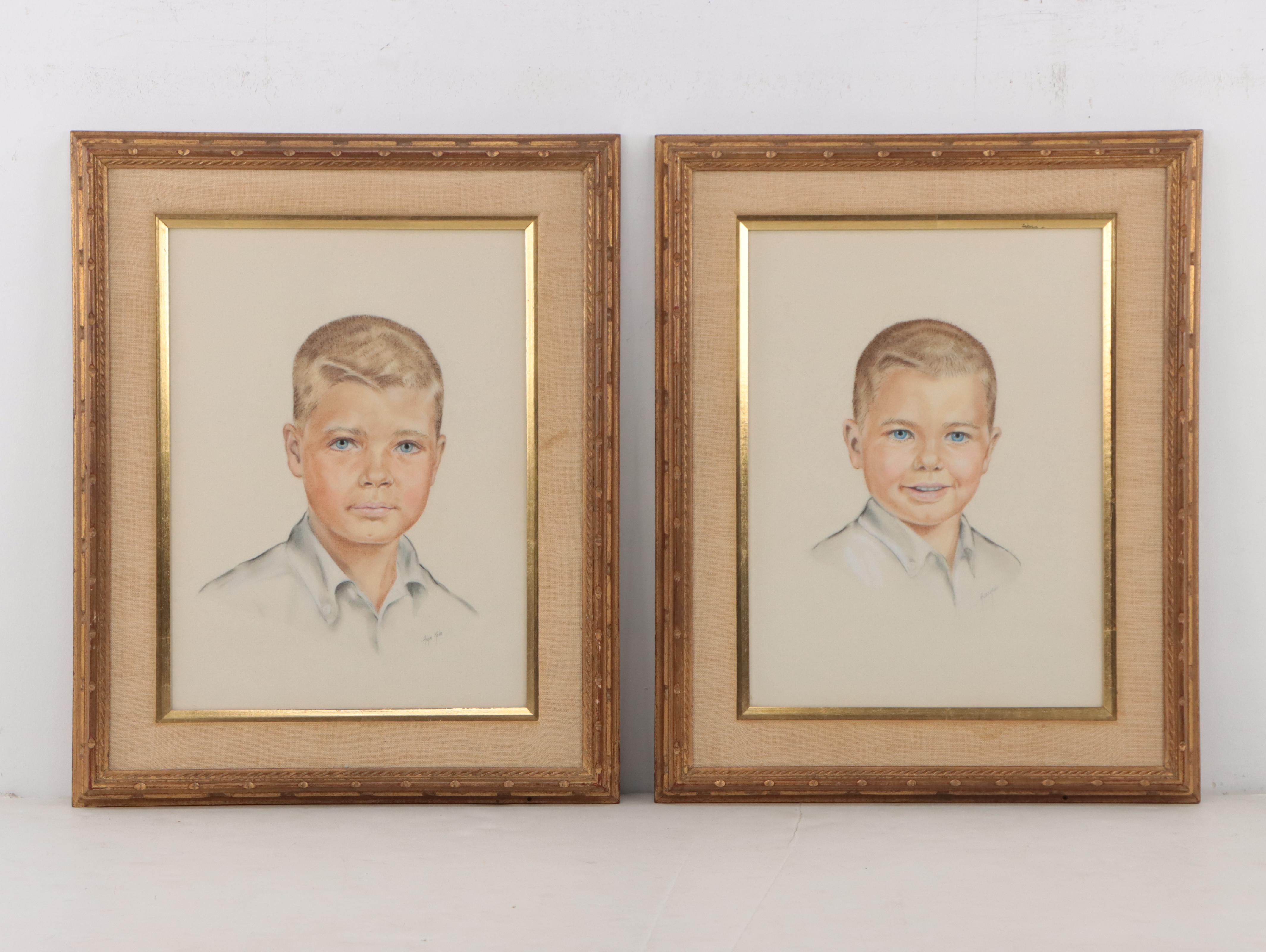 Hope Kain Pastel Drawings of Young Boys