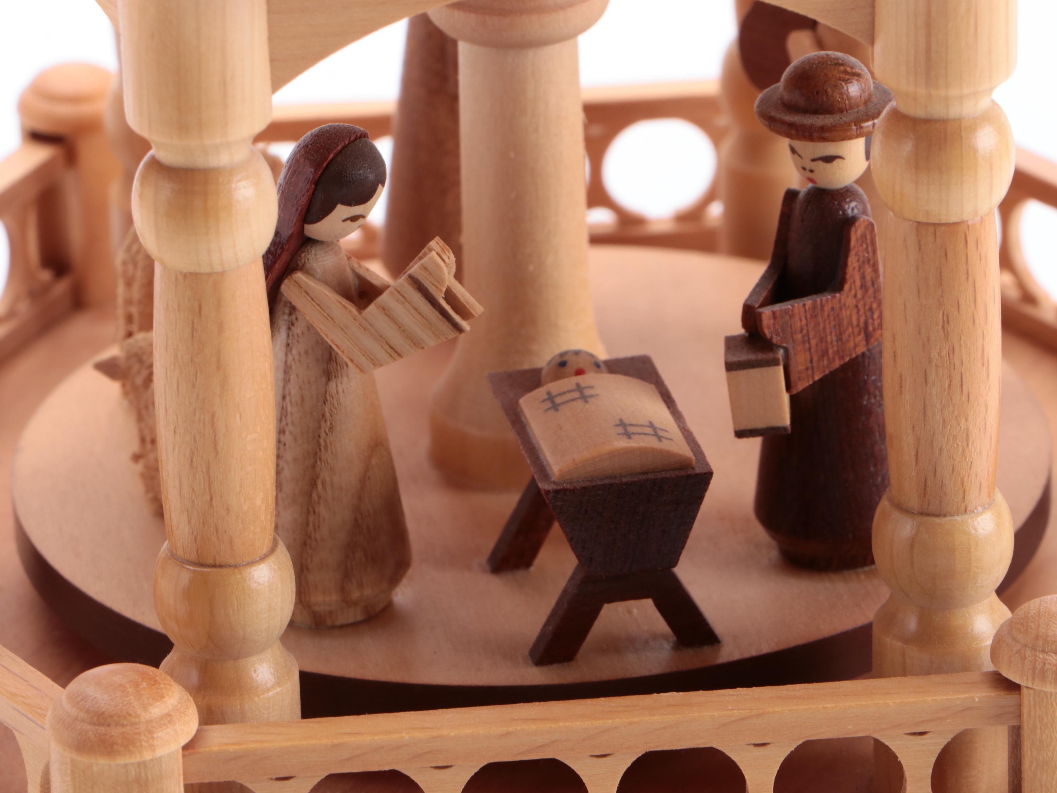 German Muller Seiffener Wooden Tiered Christmas Nativity Pyramid