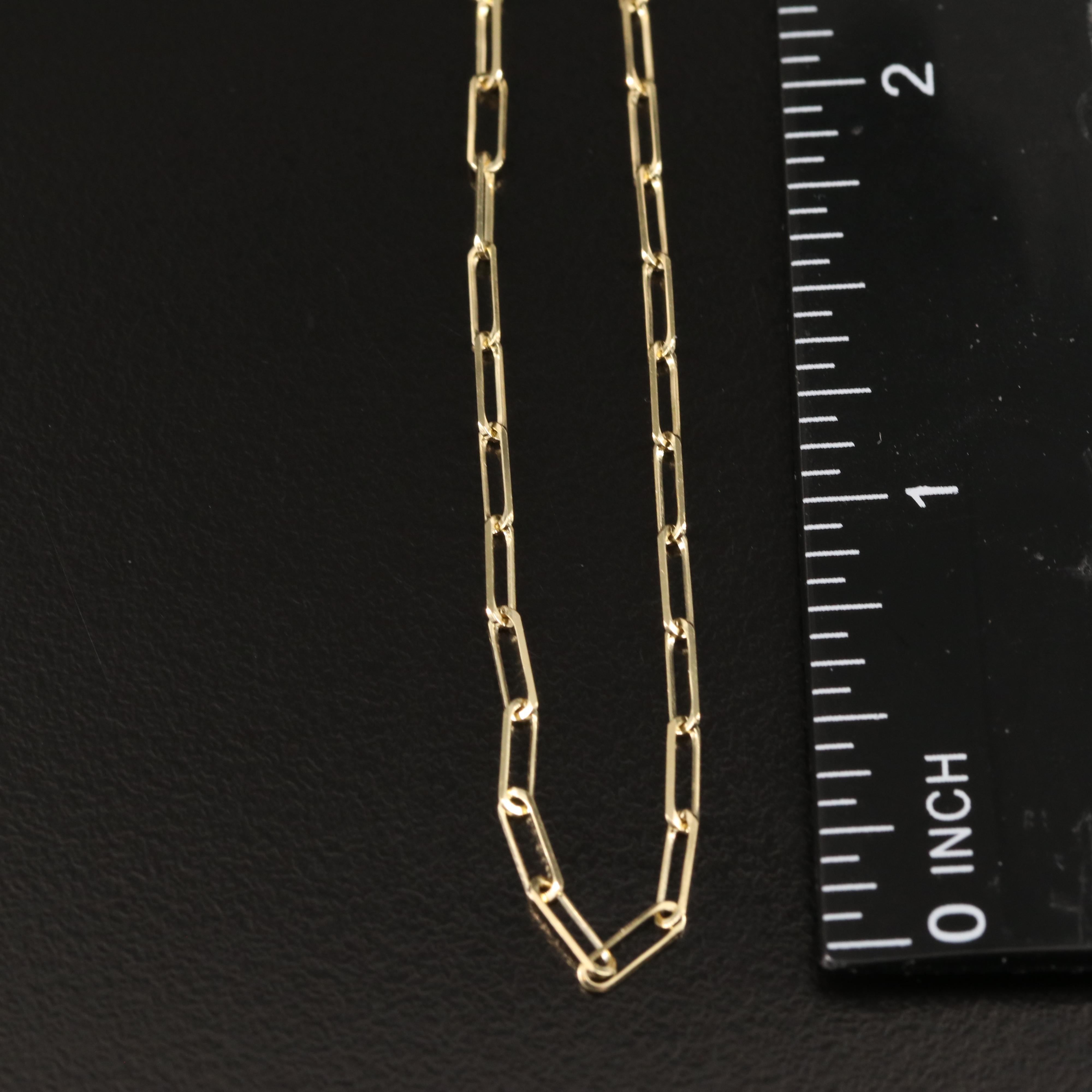 14K Paper Clip Chain Necklace