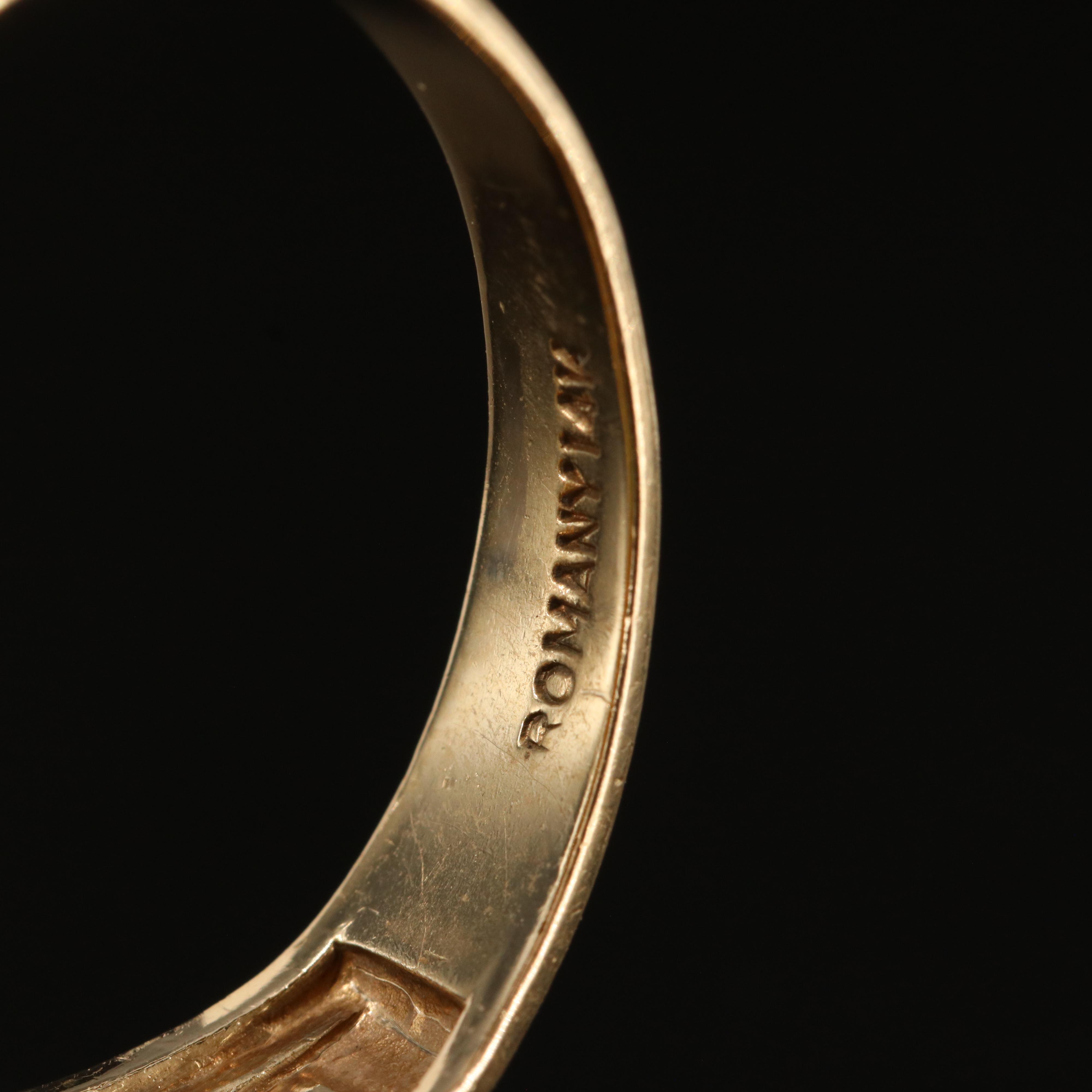 14K Nephrite Cabochon Ring