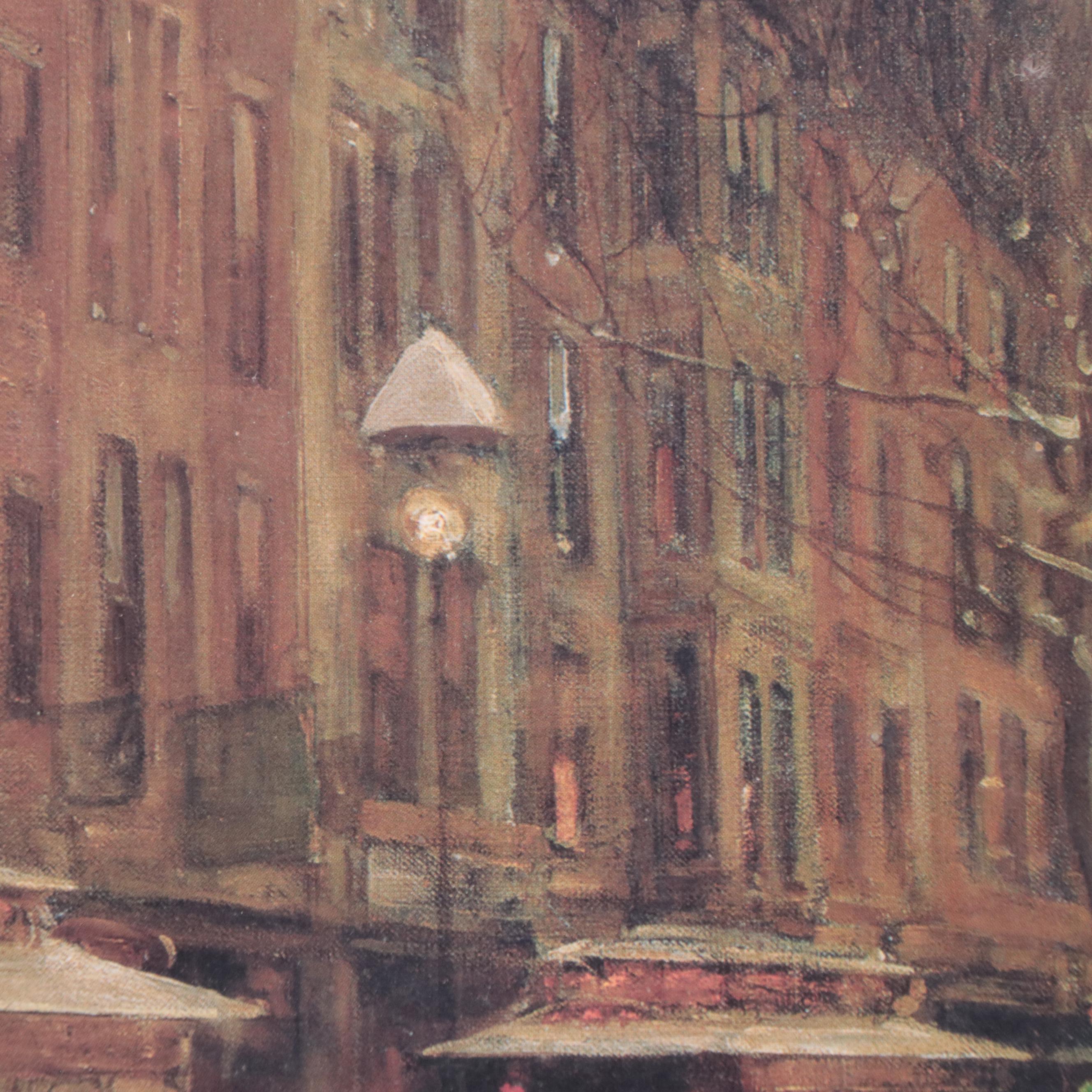 Offset Lithograph After Childe Hassam "Boston Common at Twilight"