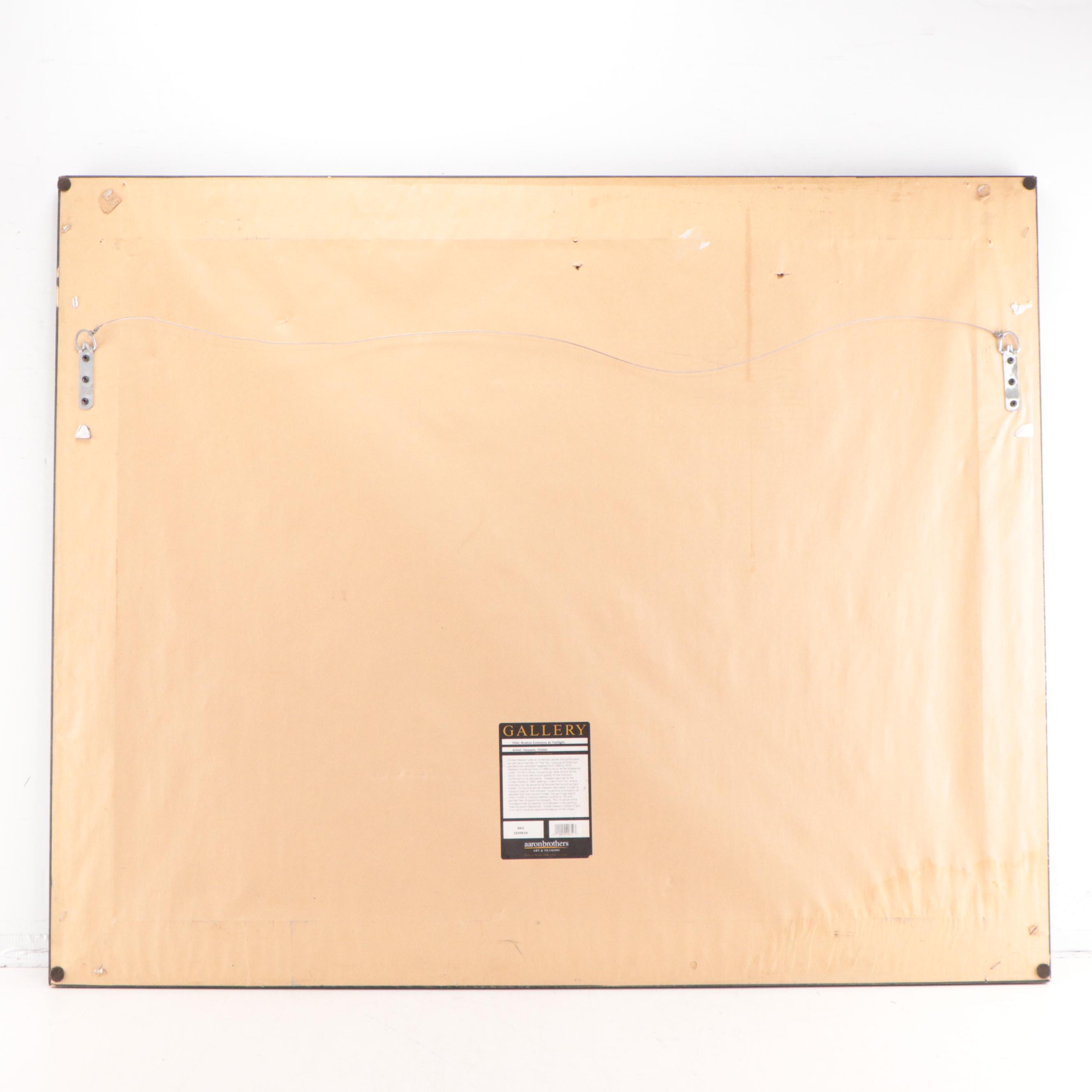 Offset Lithograph After Childe Hassam "Boston Common at Twilight"