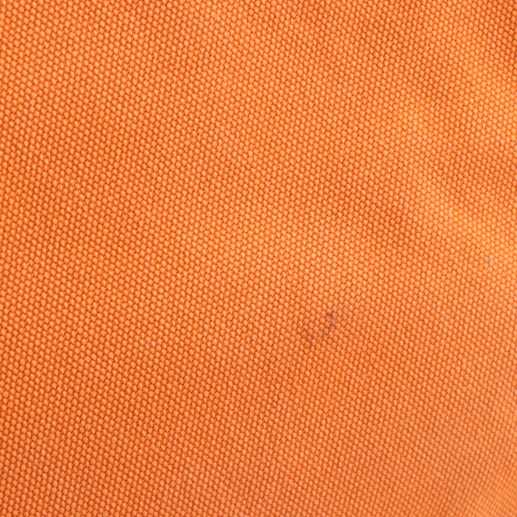 Prada Canapa Tote in Orange Canvas with Rhinestone Embellishments