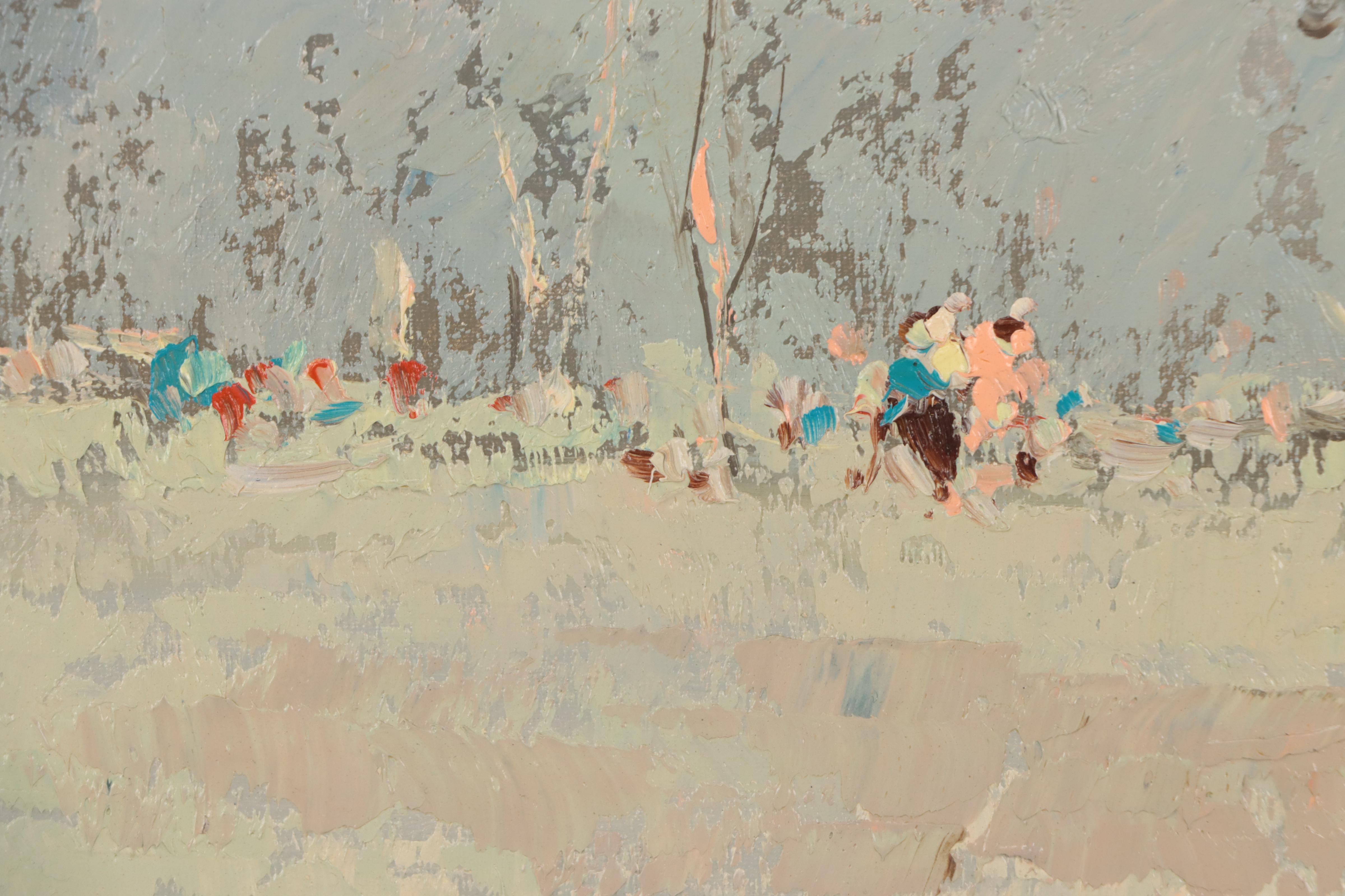 Impasto Oil Painting of Forest Landscape