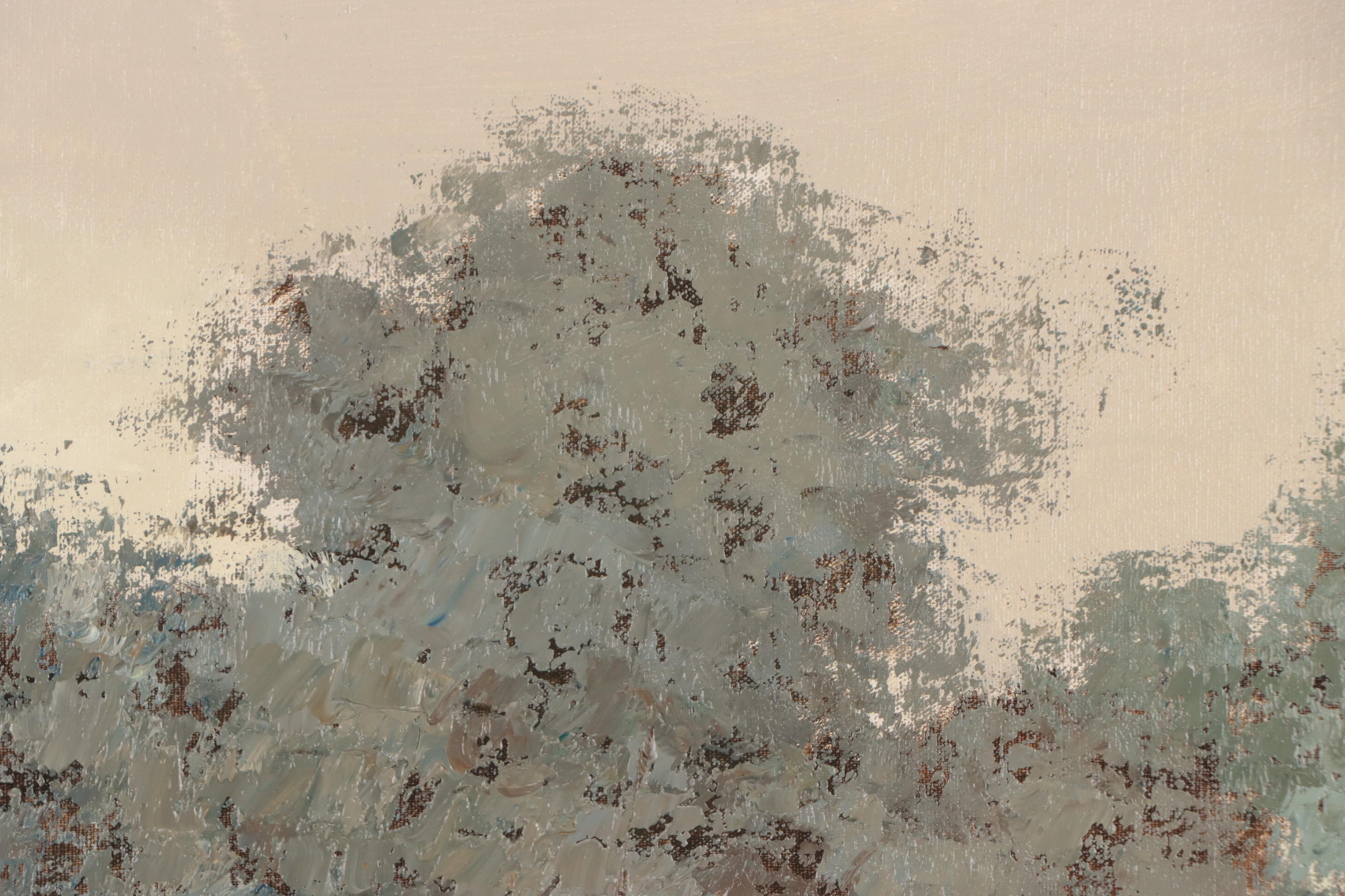 Impasto Oil Painting of Forest Landscape