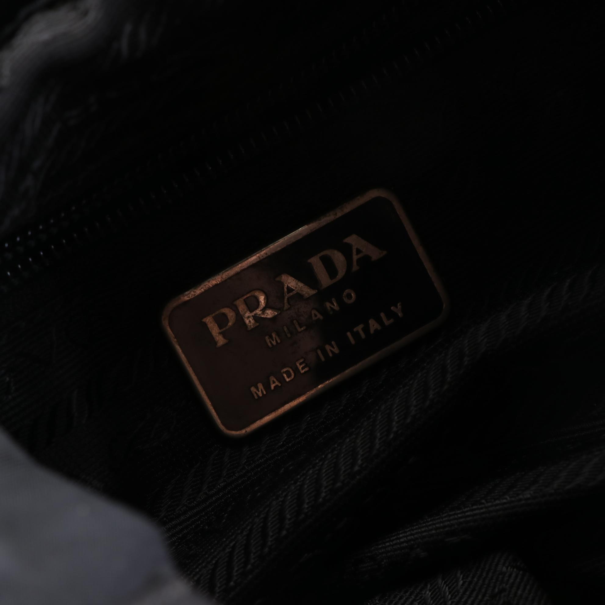 Prada Backpack in Black Nylon with Leather Trim