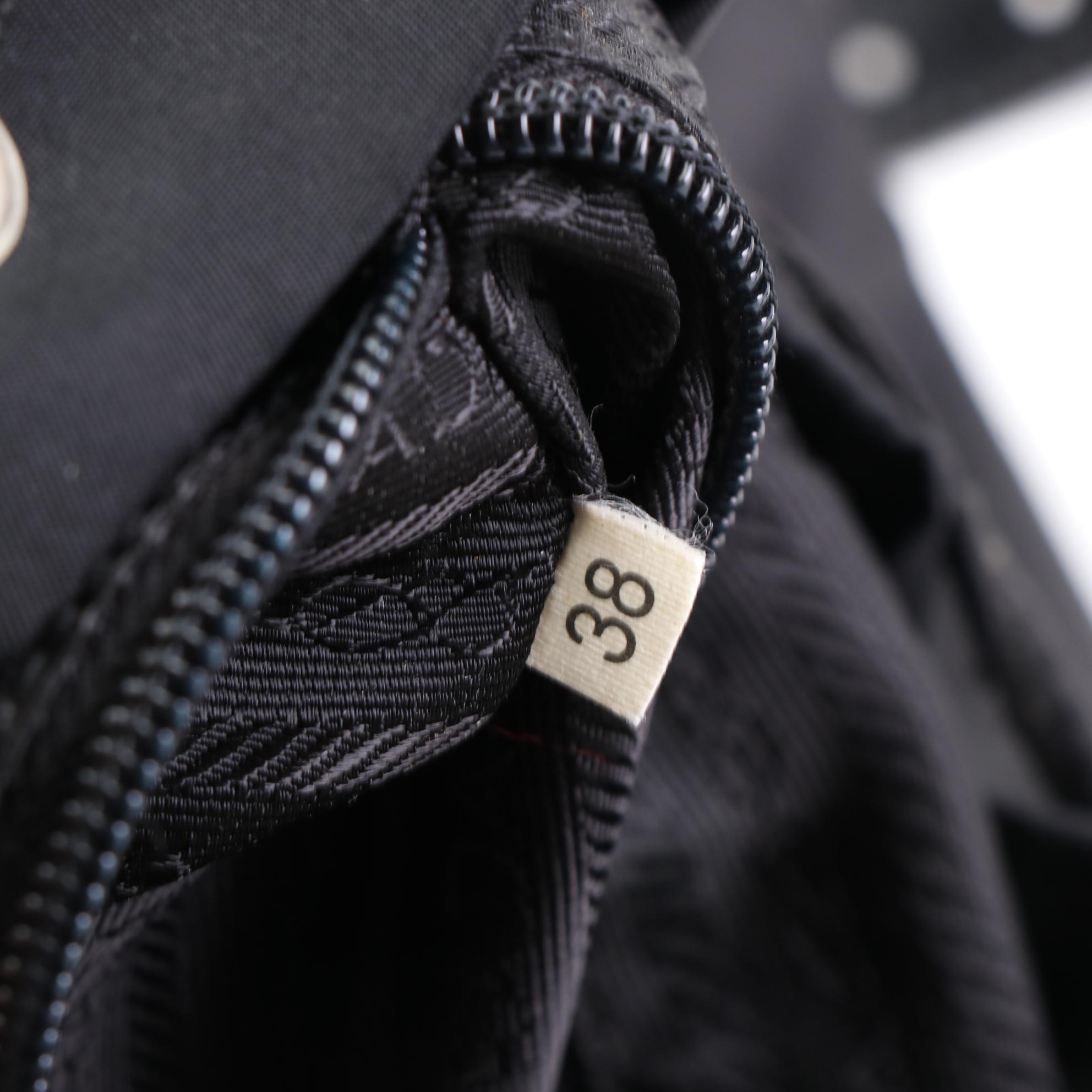 Prada Backpack in Black Nylon with Leather Trim