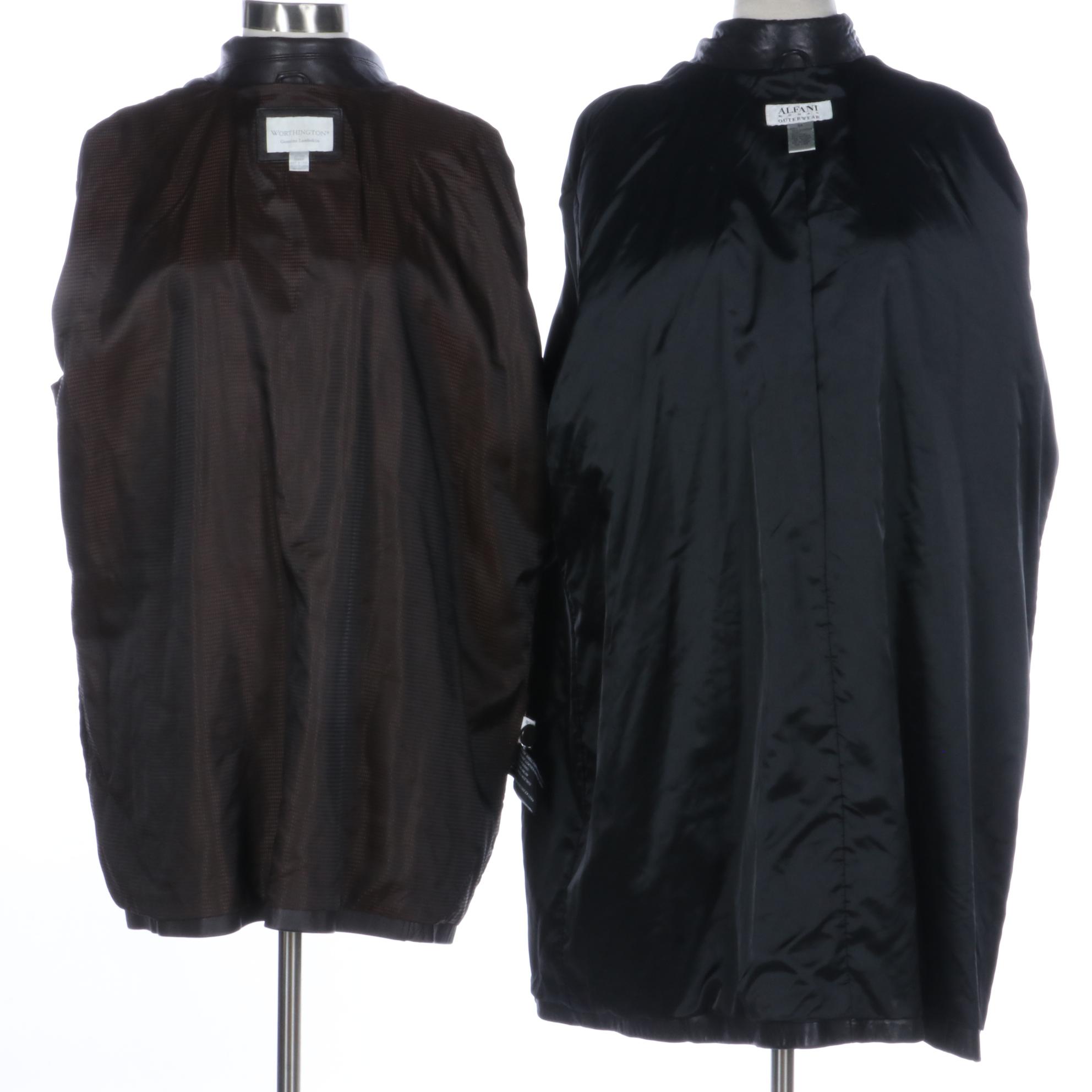 Alfani Woman and Worthington Leather Coats
