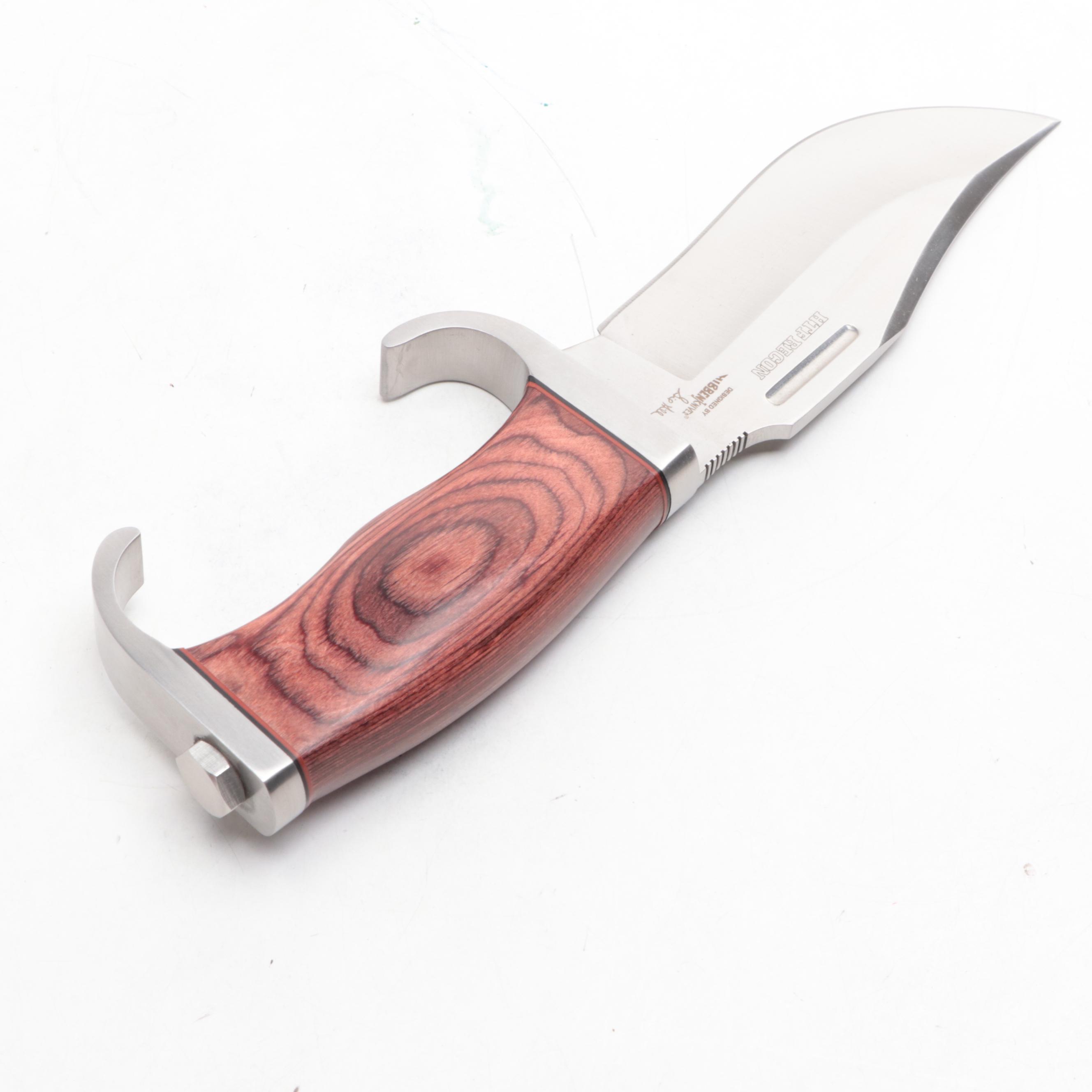 Hibben HTF Recon Stainless Steel and Wooden Handled Fixed Blade Knife