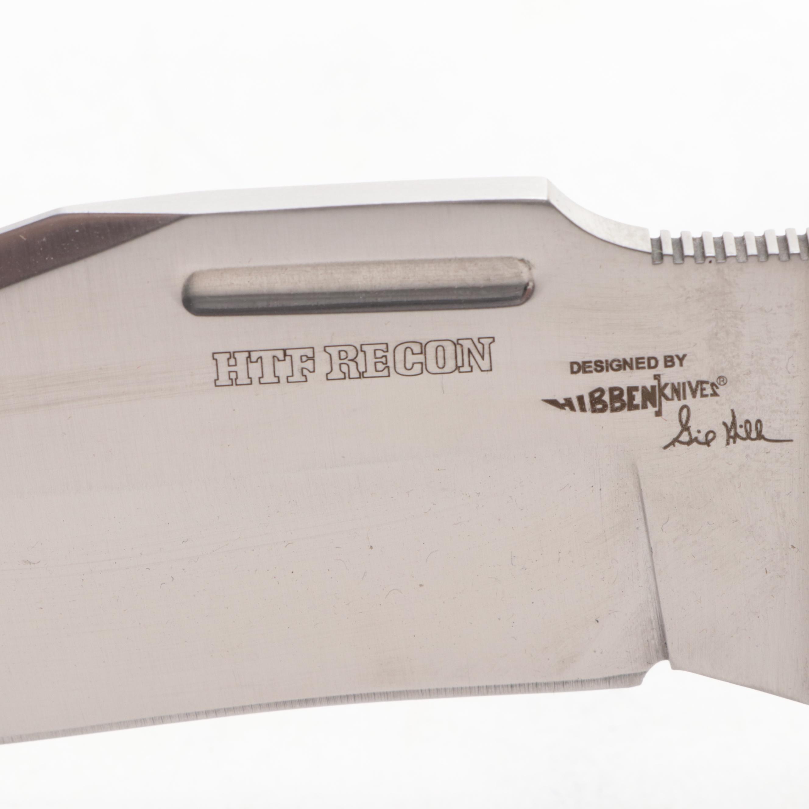 Hibben HTF Recon Stainless Steel and Wooden Handled Fixed Blade Knife