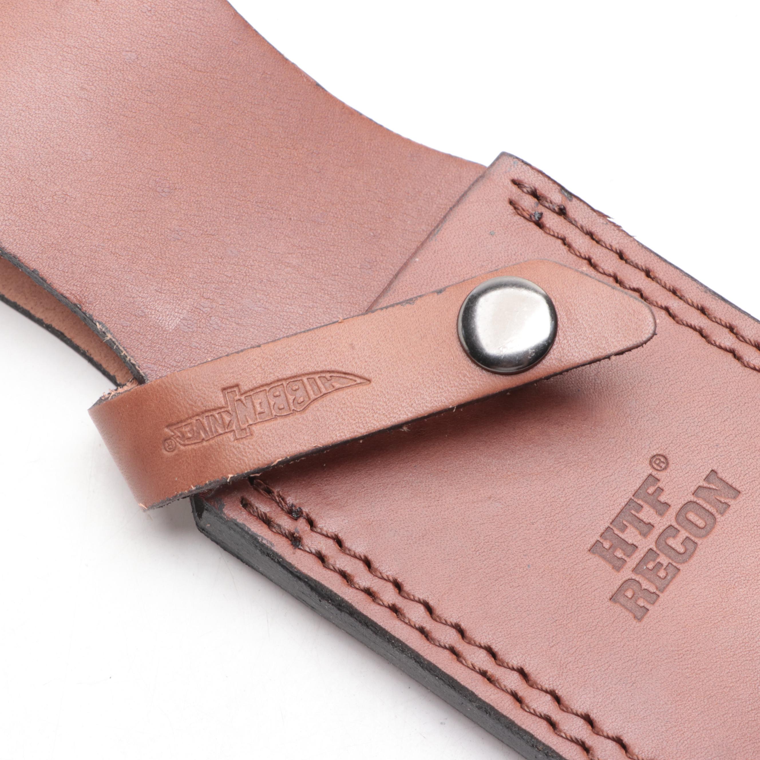 Hibben HTF Recon Stainless Steel and Wooden Handled Fixed Blade Knife