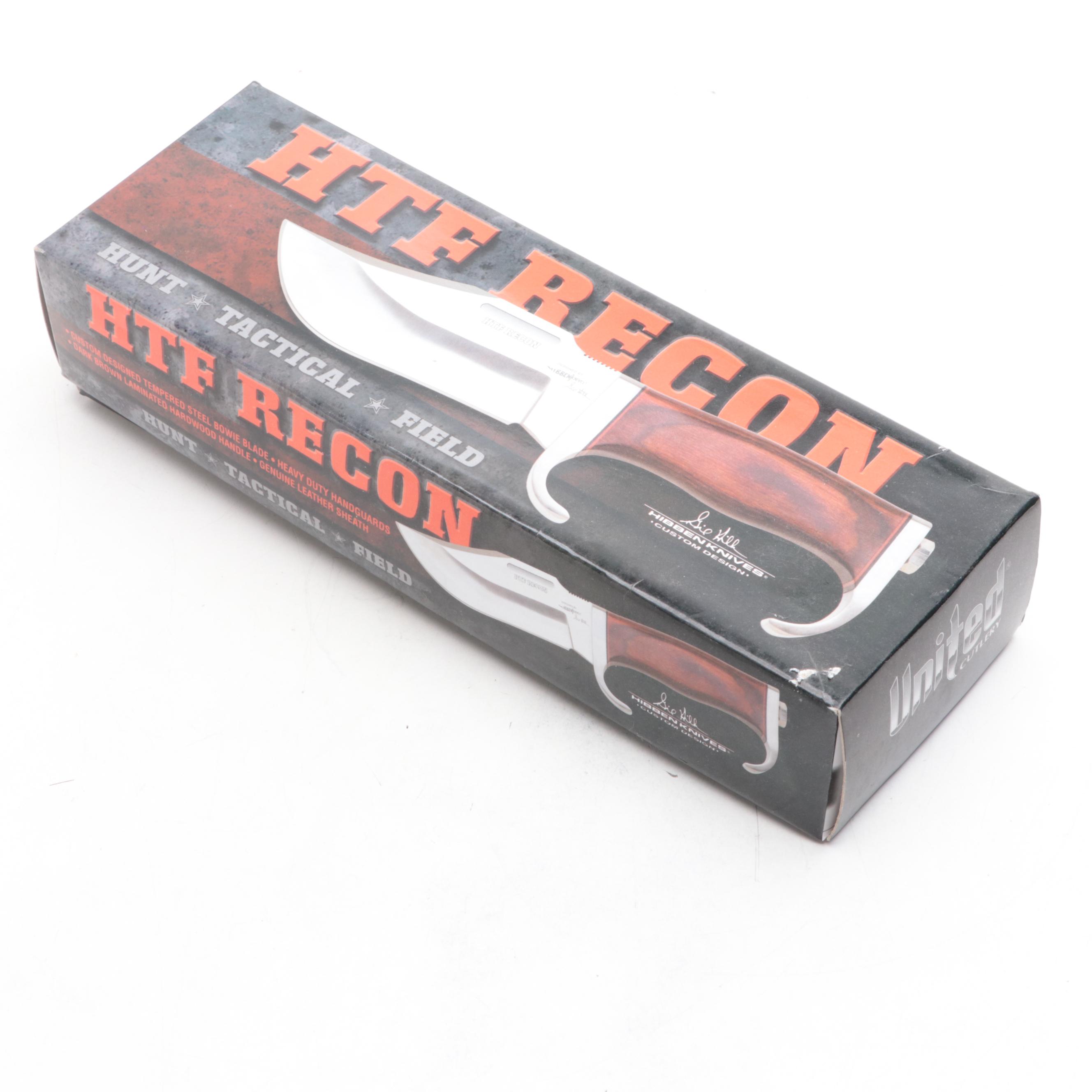 Hibben HTF Recon Stainless Steel and Wooden Handled Fixed Blade Knife