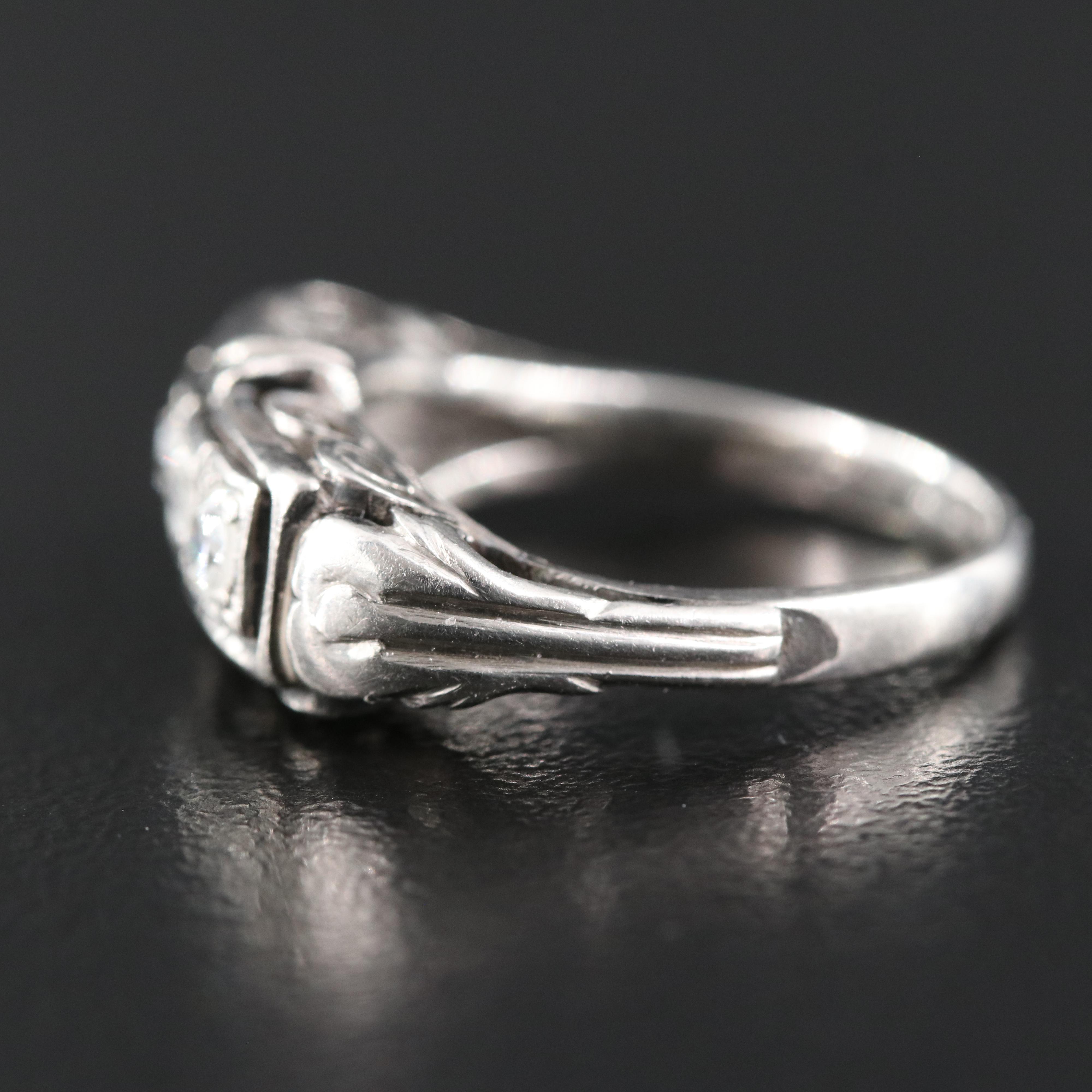 Palladium Diamond Ring