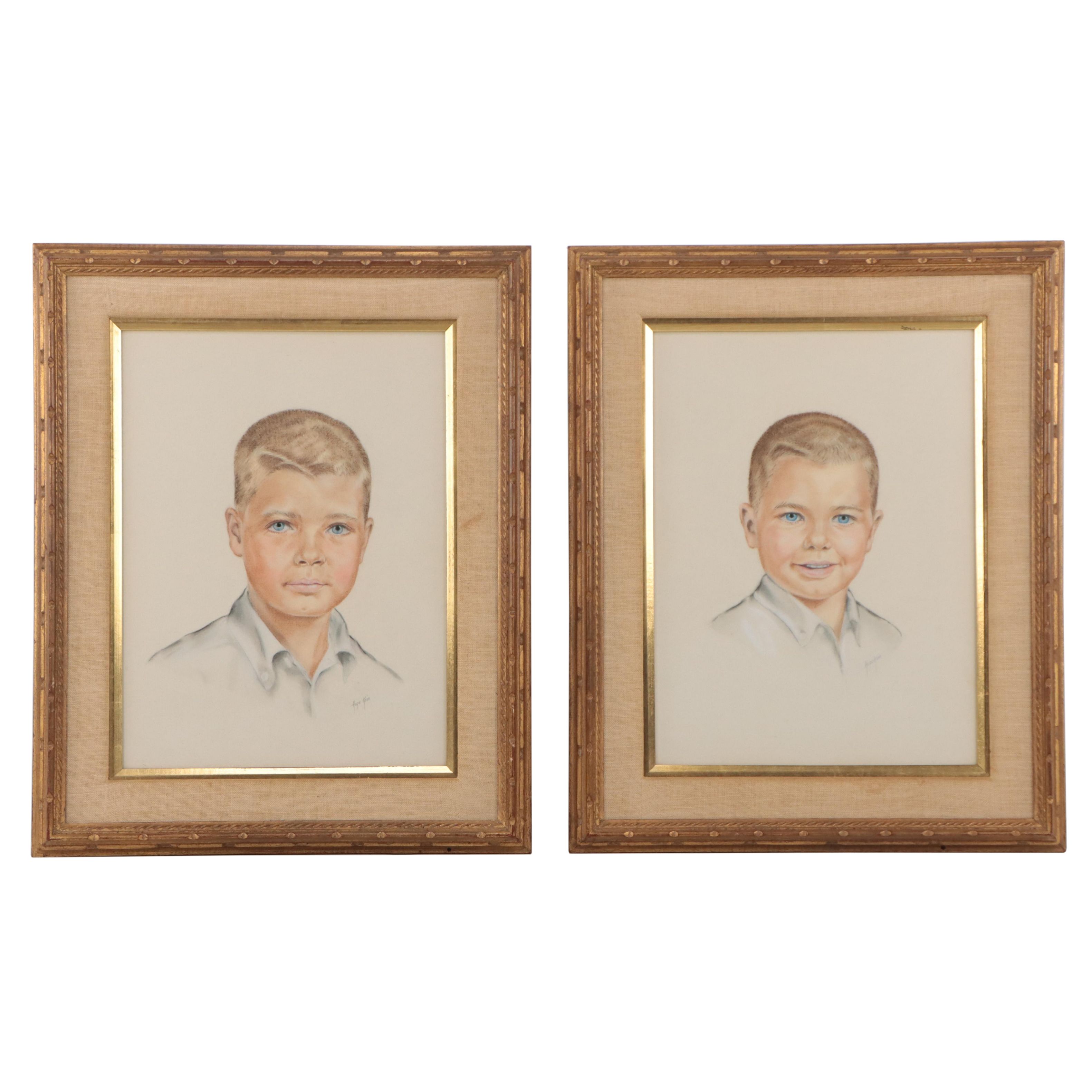 Hope Kain Pastel Drawings of Young Boys