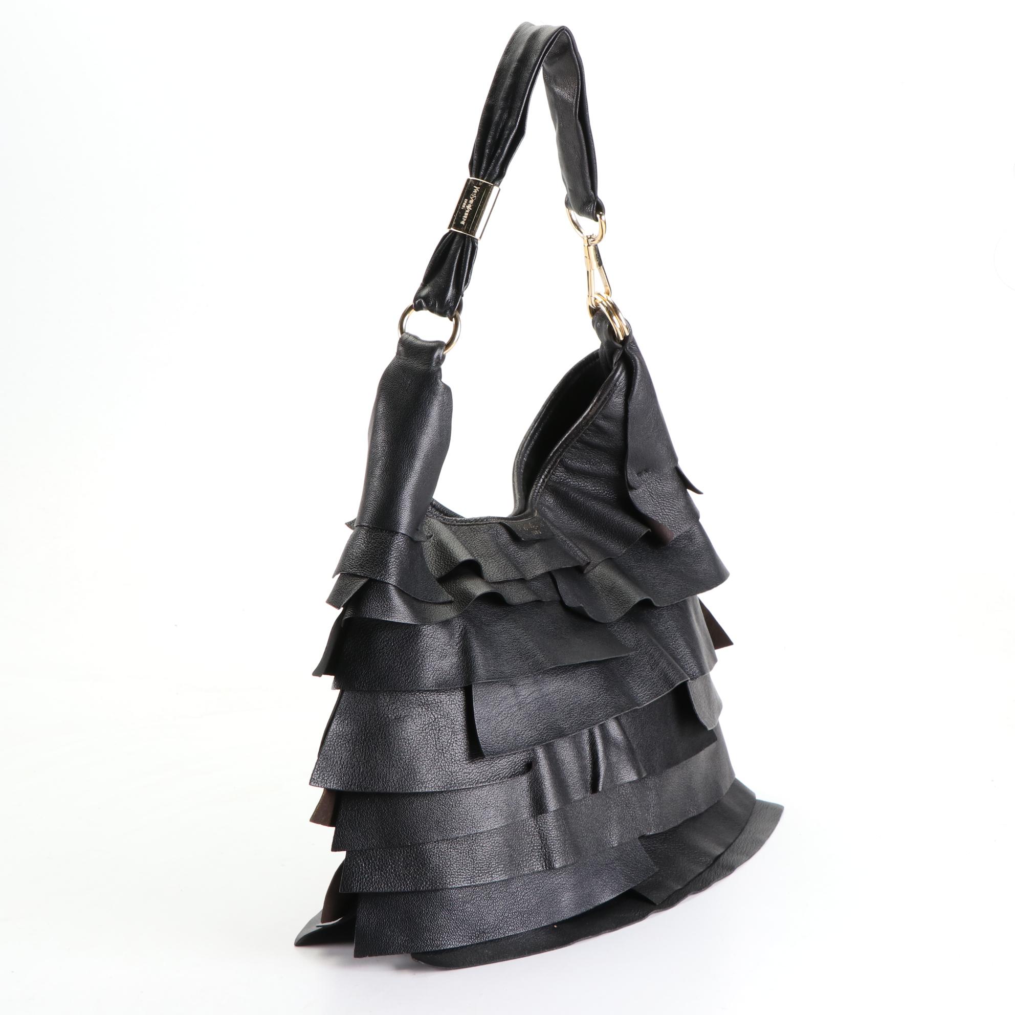 Yves Saint Laurent St. Tropez Shoulder Bag in Tiered Goatskin Leather