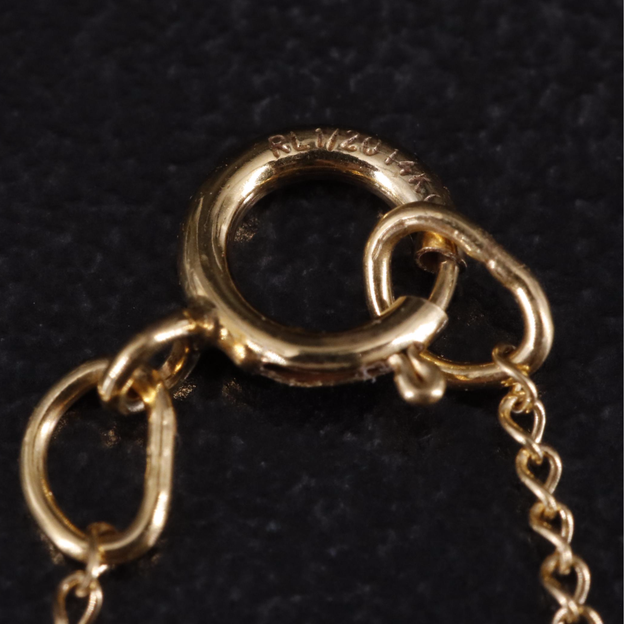 14K Two Tone Cross Pendant Necklace