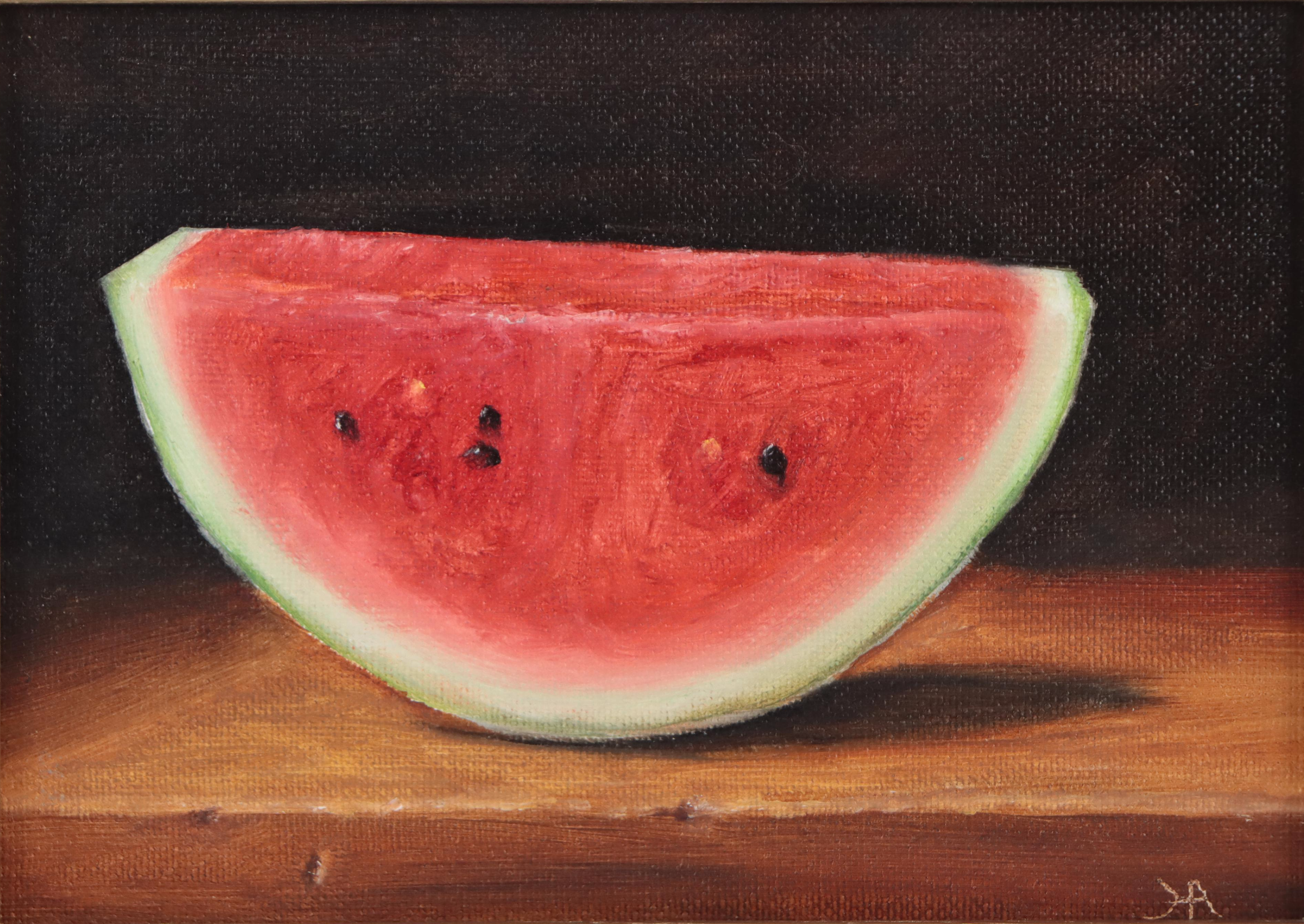 Houra H. Alghizzi Oil Painting "Watermelon," 2023