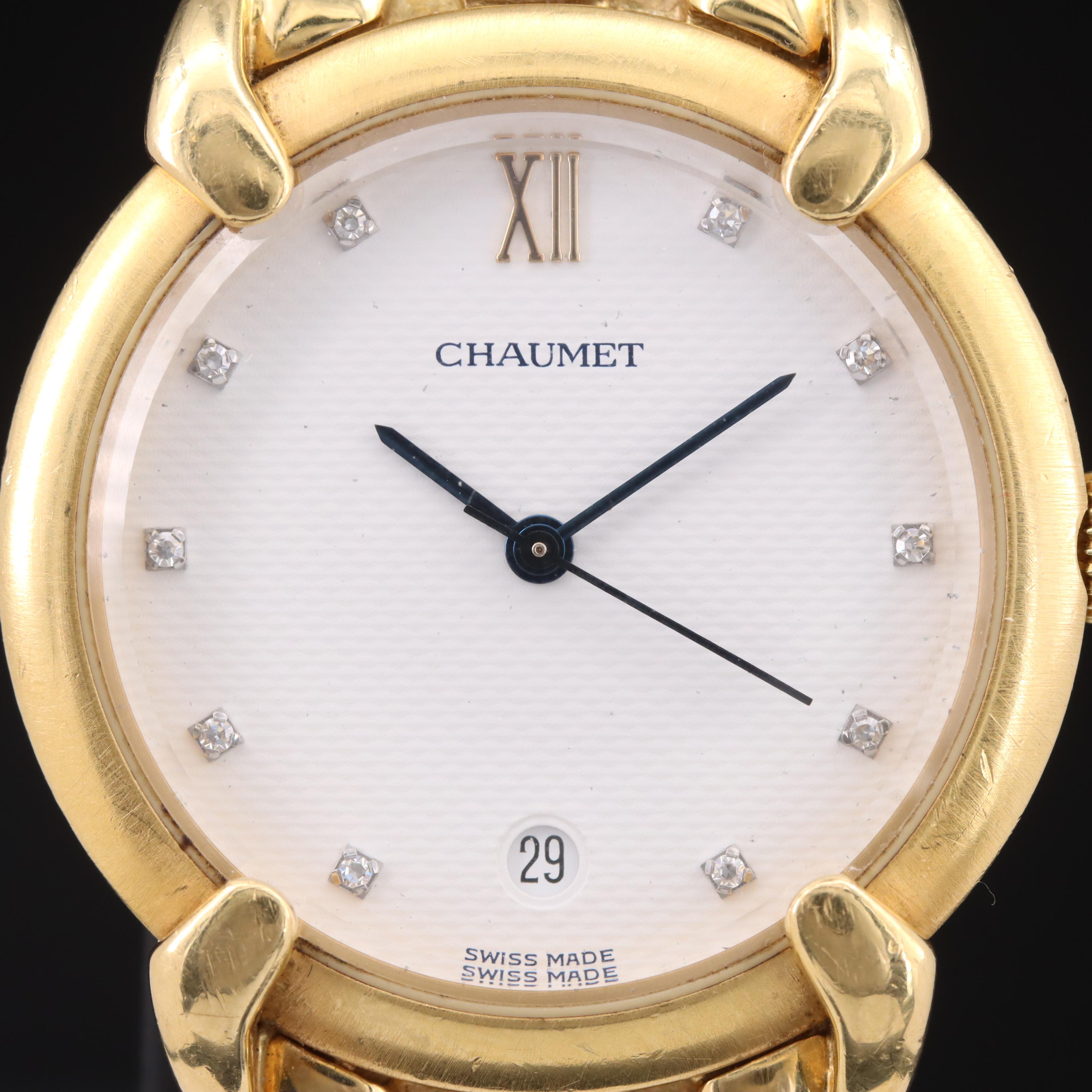 18K Chaumet Paris Elysees Diamond Dial Watch