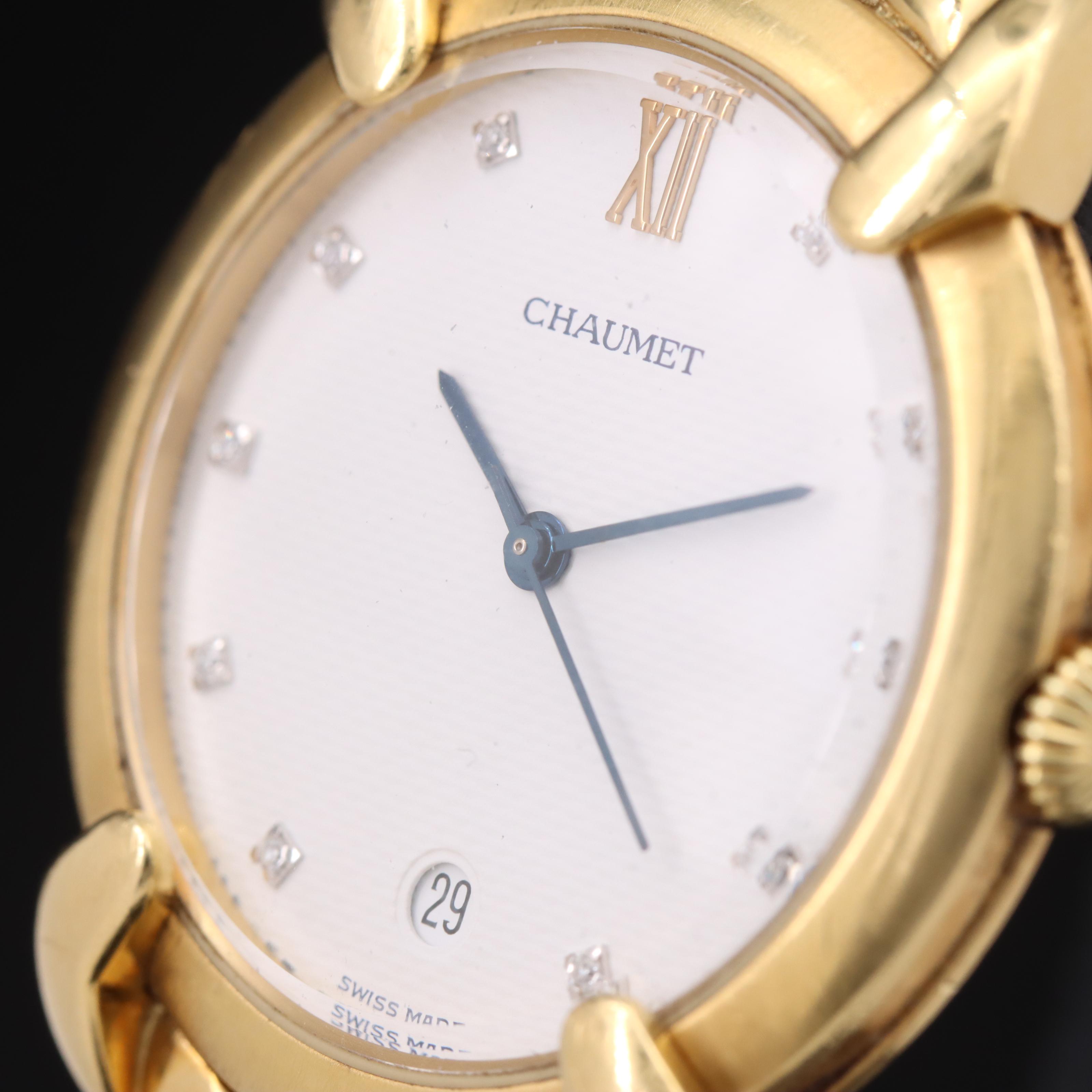 18K Chaumet Paris Elysees Diamond Dial Watch