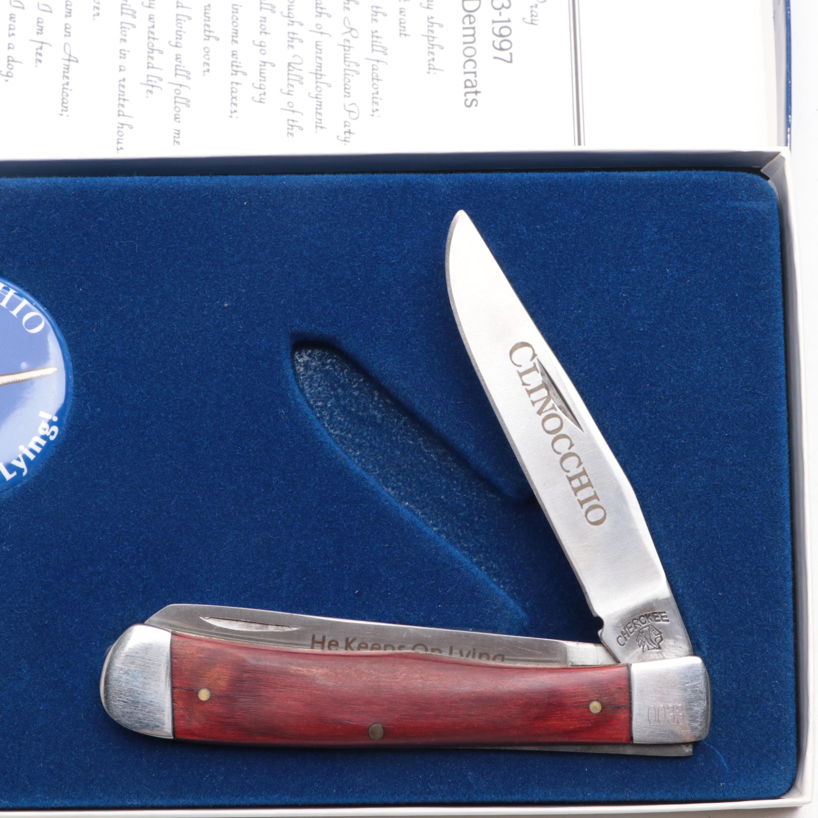 Gigand George Washington, Abraham Lincoln and Other Folding Knife