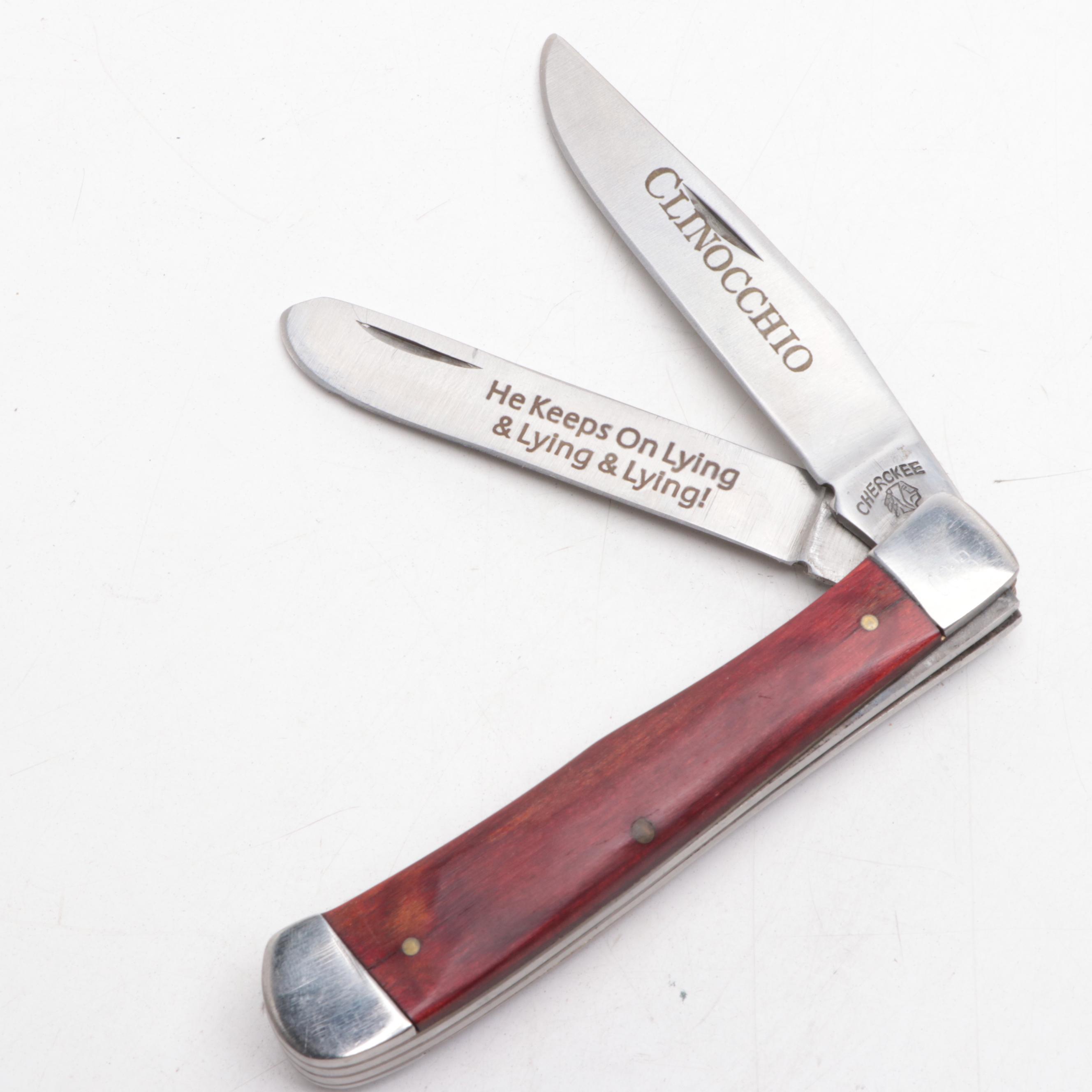 Gigand George Washington, Abraham Lincoln and Other Folding Knife