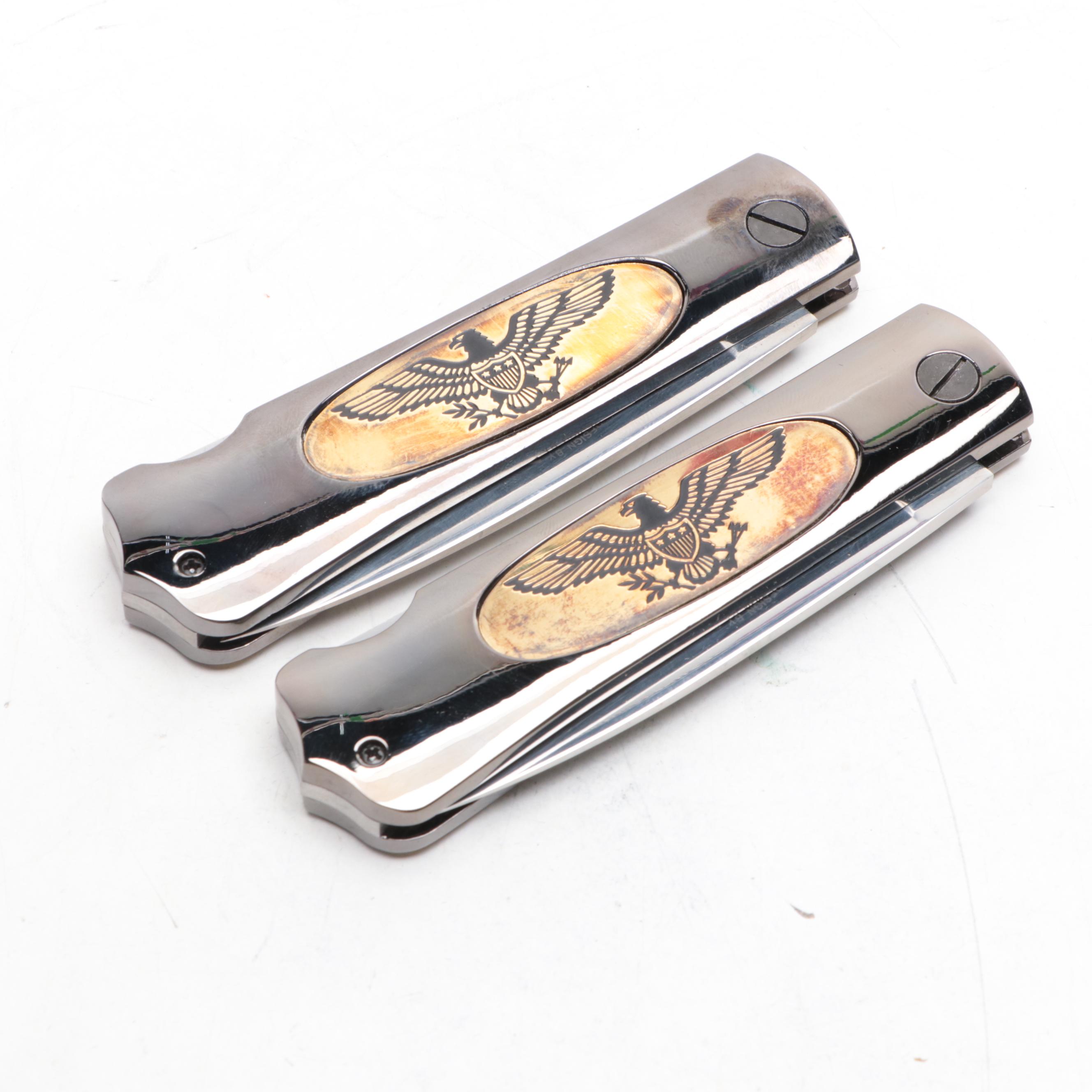 Gigand George Washington, Abraham Lincoln and Other Folding Knife