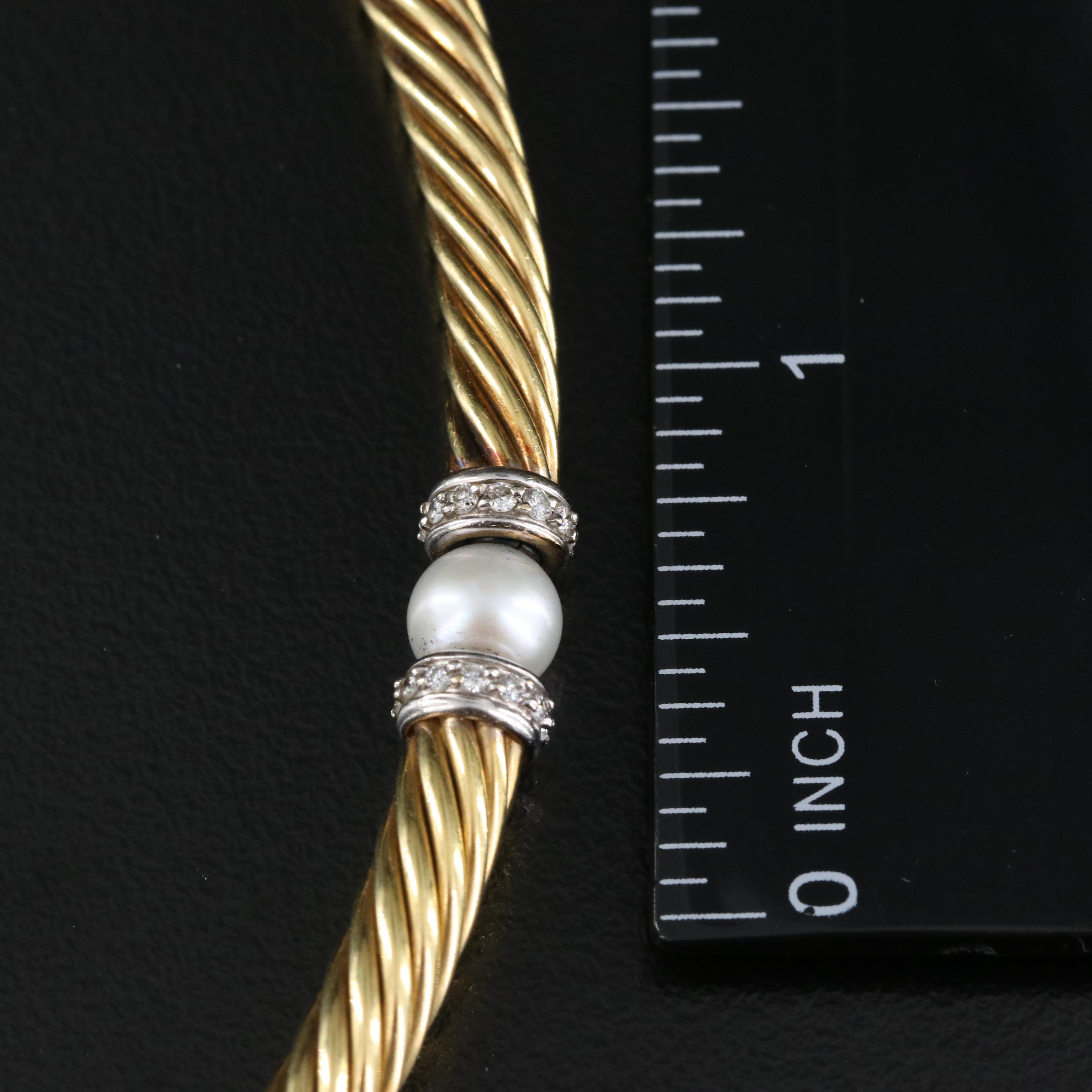 David Yurman Hampton Pearl and Diamond Necklace