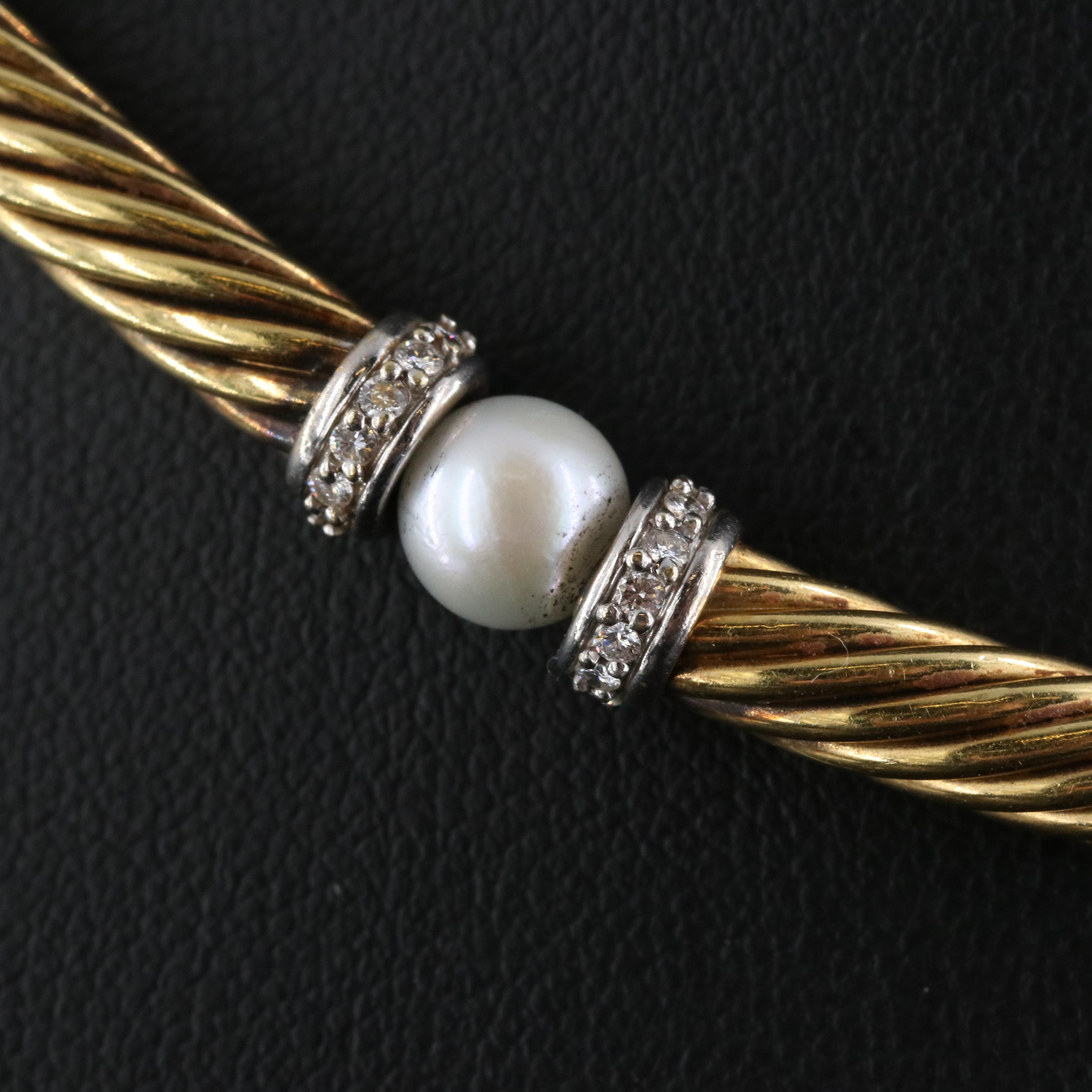 David Yurman Hampton Pearl and Diamond Necklace