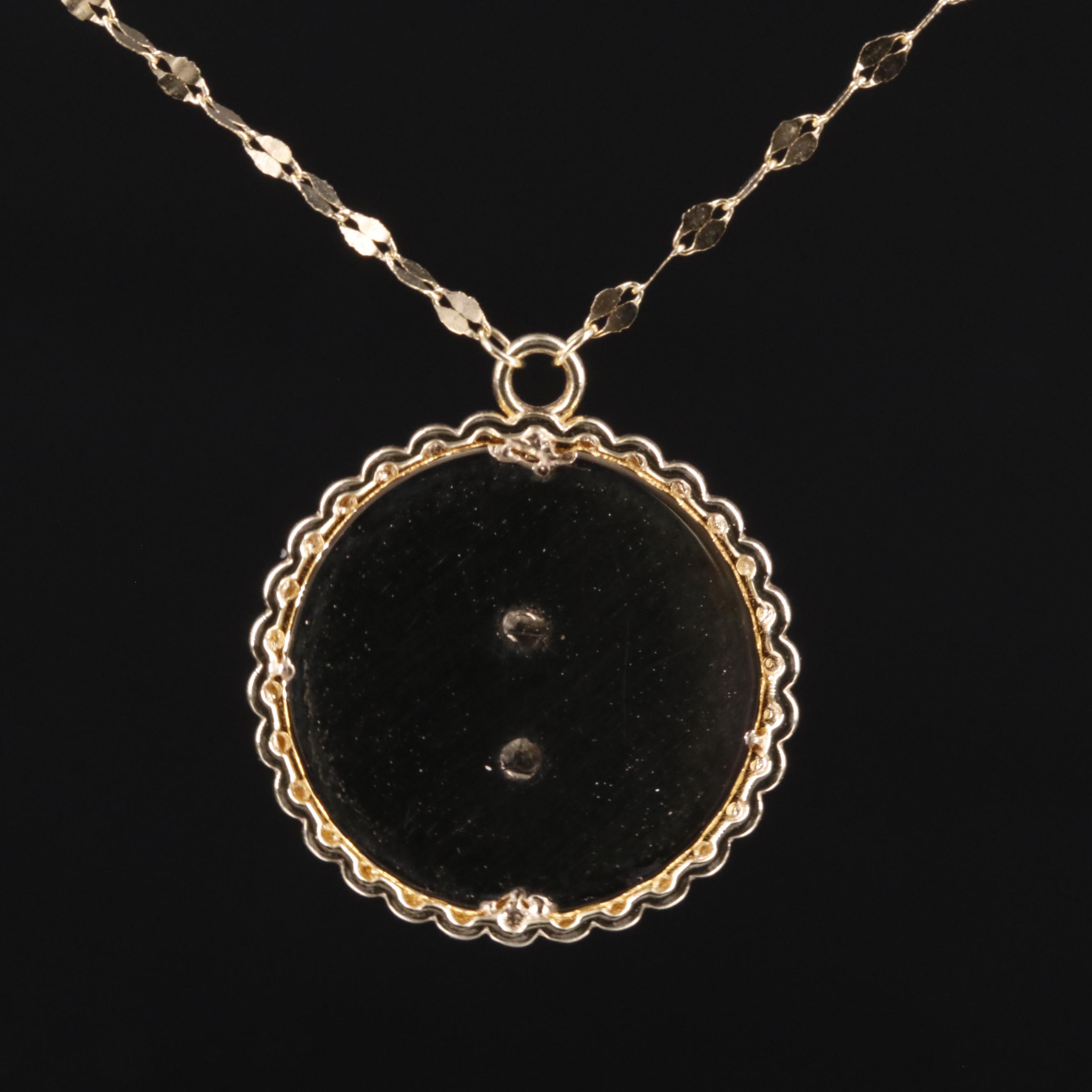 14K Two-Tone Star Necklace