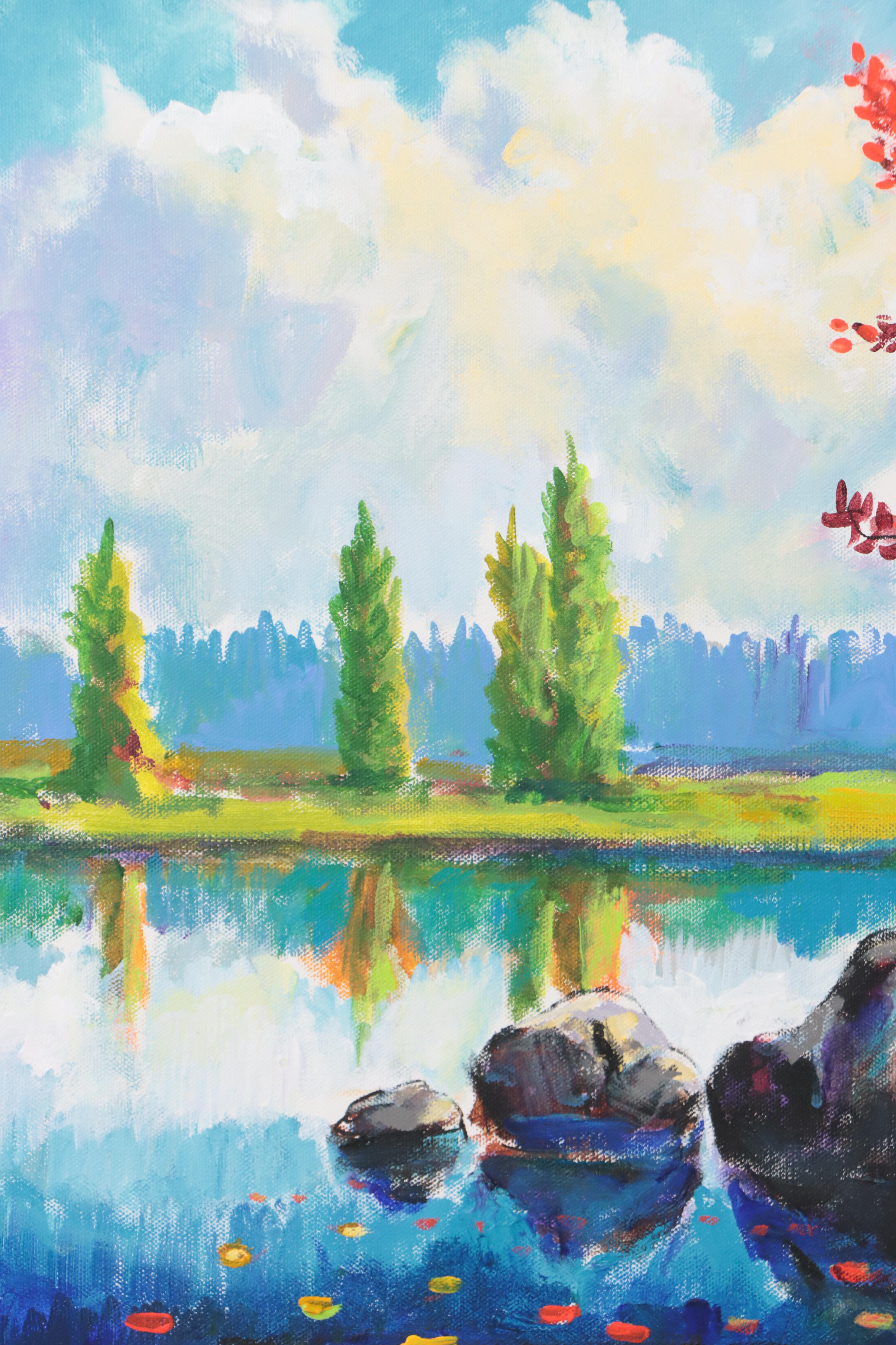 Frank Harris Landscape Acrylic Painting, 2023