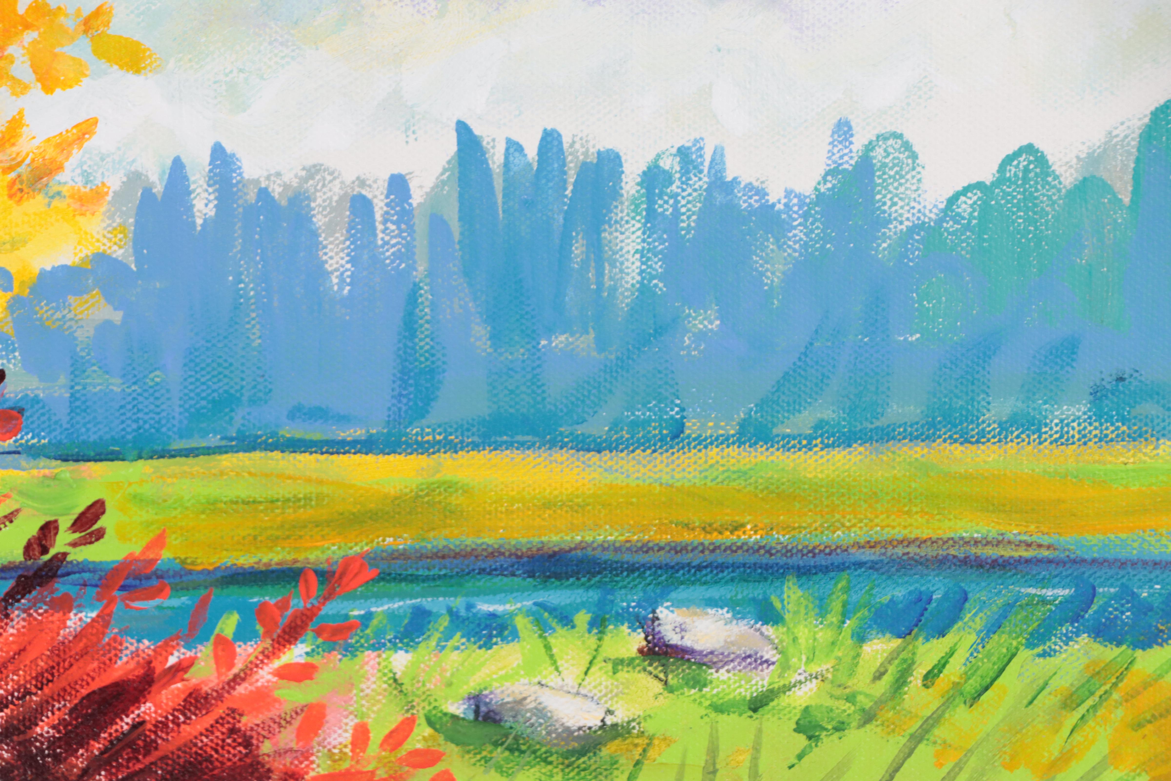 Frank Harris Landscape Acrylic Painting, 2023