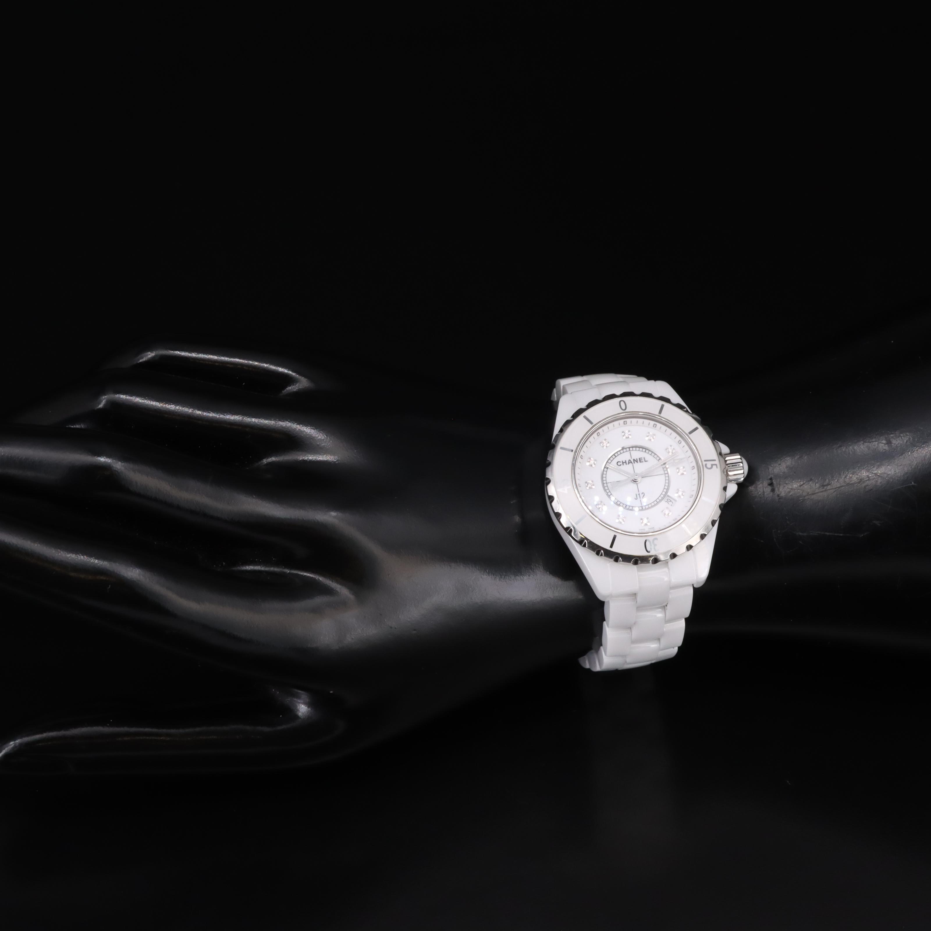 Chanel J12 Diamond Dial Ceramic Watch