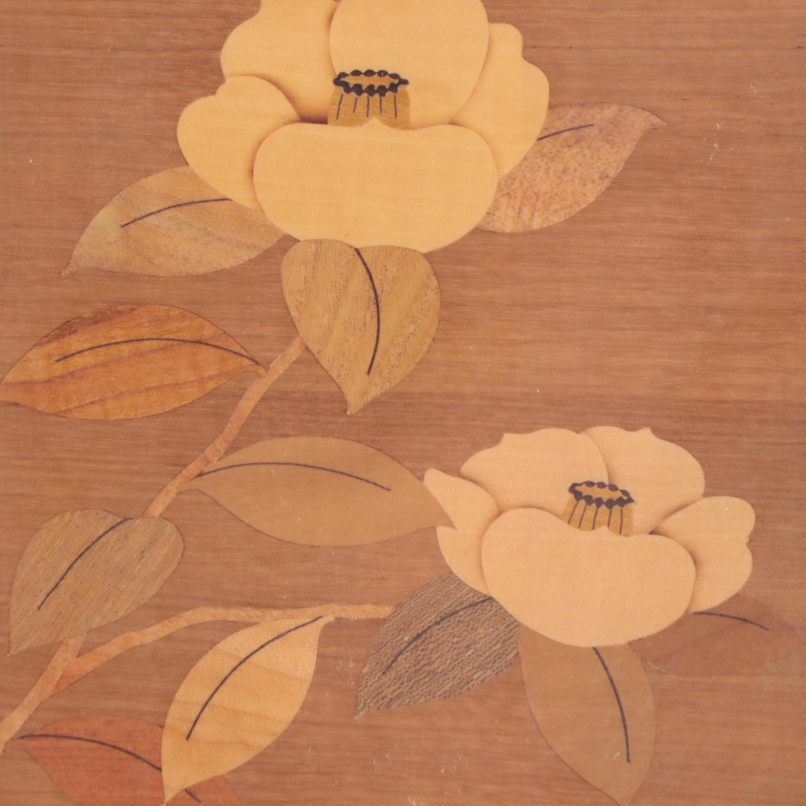 Floral Wood Inlay Wall-Hanging and More
