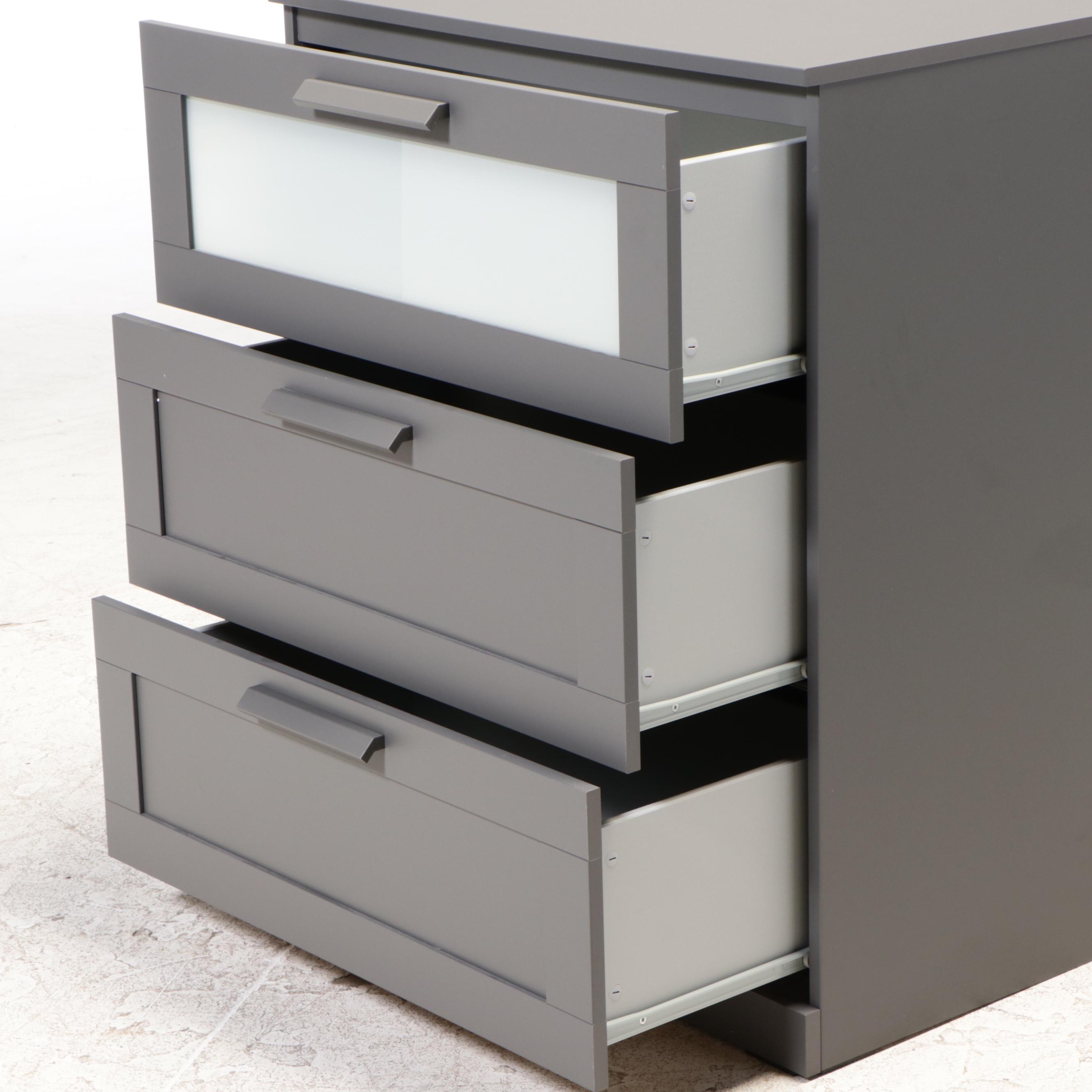 IKEA BRIMNES Gray Laminate Chest of Drawers