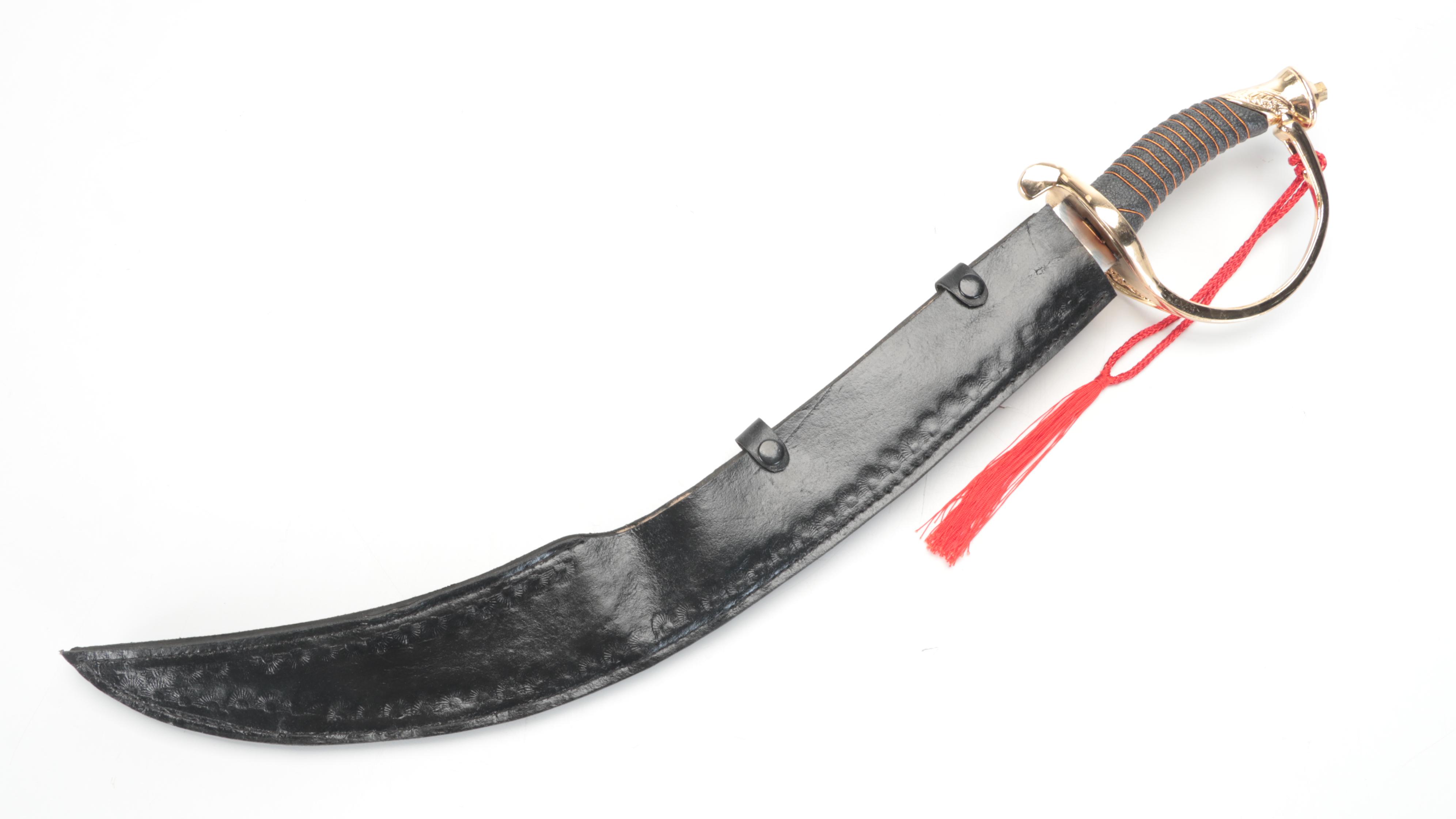 Stainless Steel Fantasy Pirate Cutlass Reproduction with Leather Scabbard