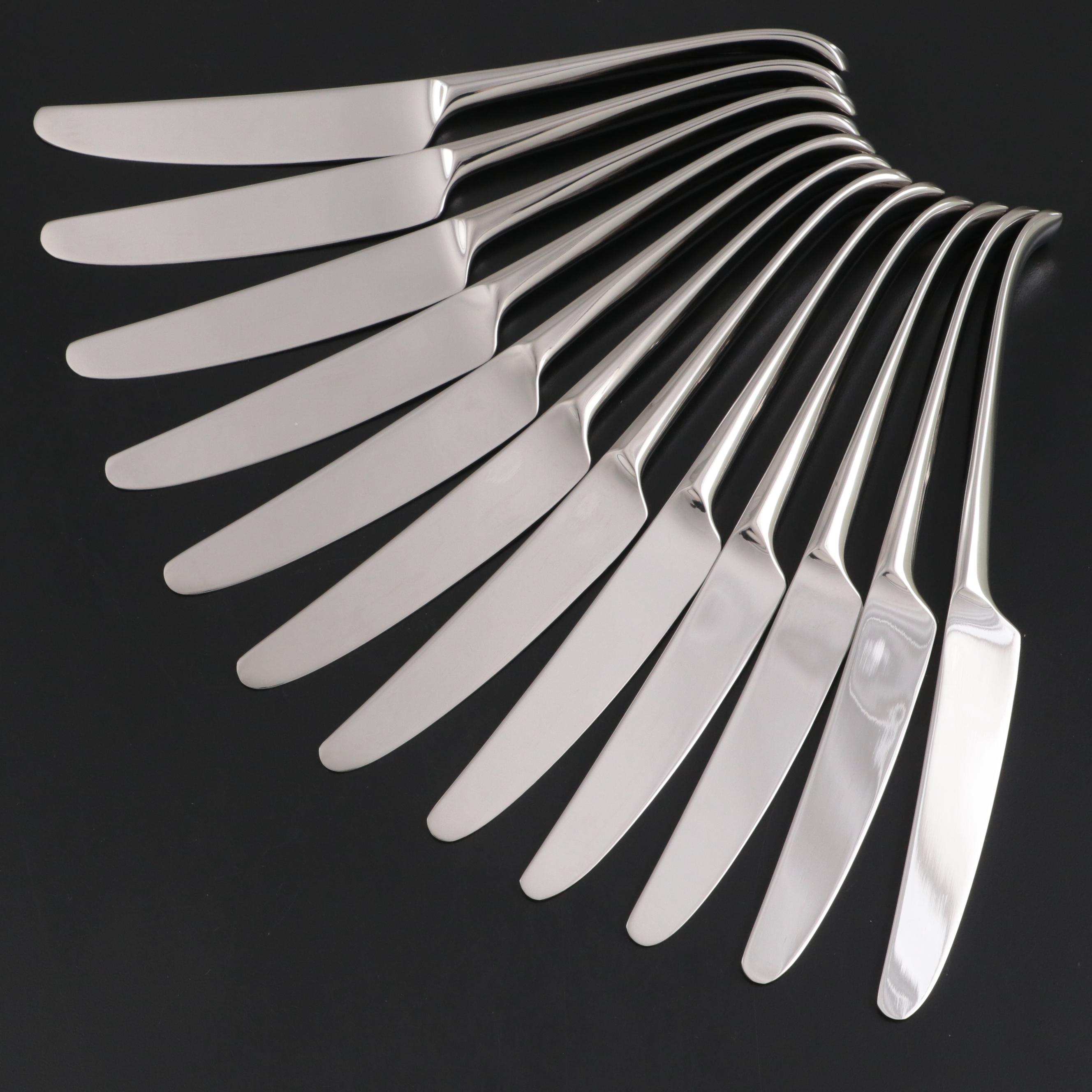 Georg Jensen "Vivianna" Stainless Steel Dinner Knives for Twelve
