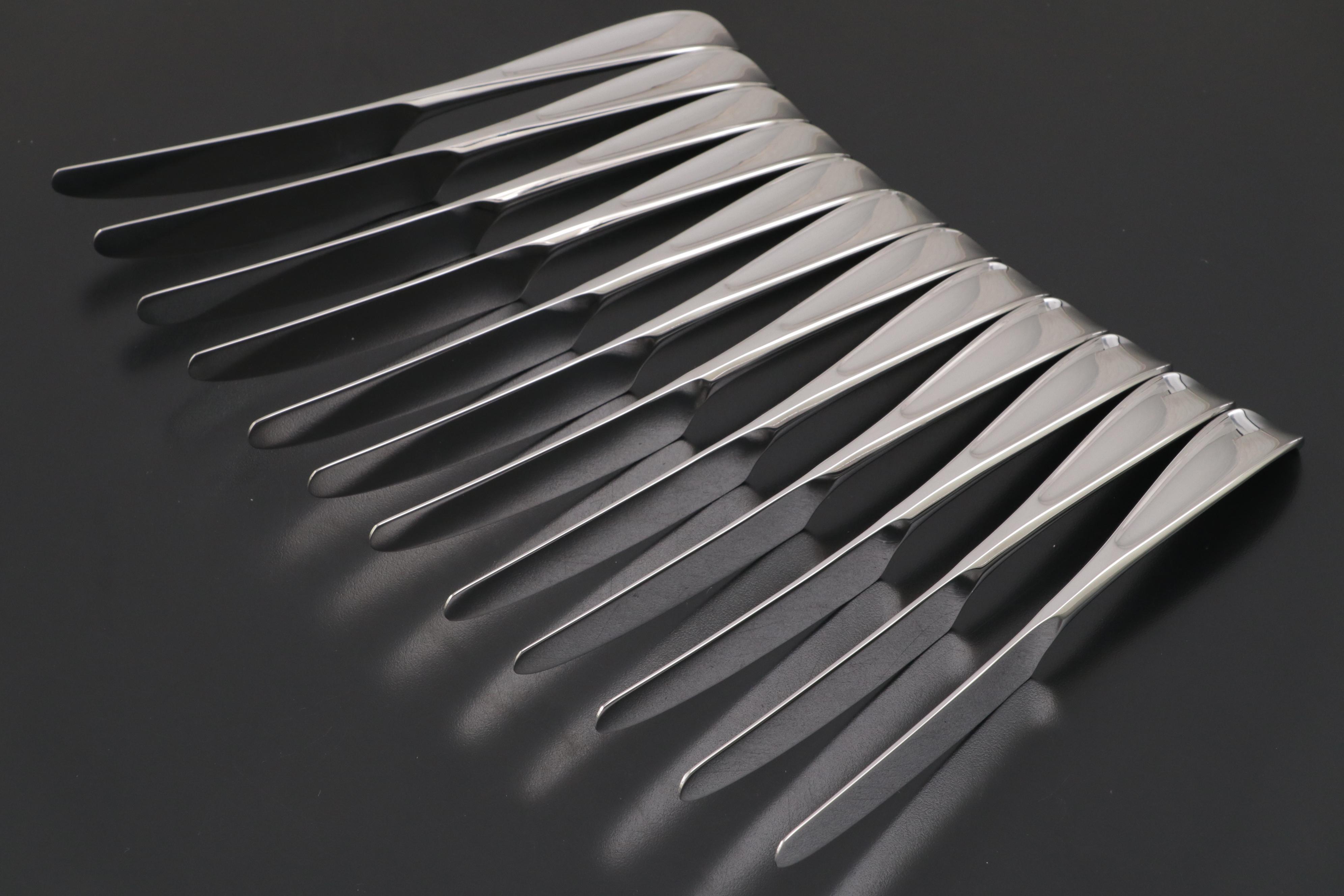 Georg Jensen "Vivianna" Stainless Steel Dinner Knives for Twelve