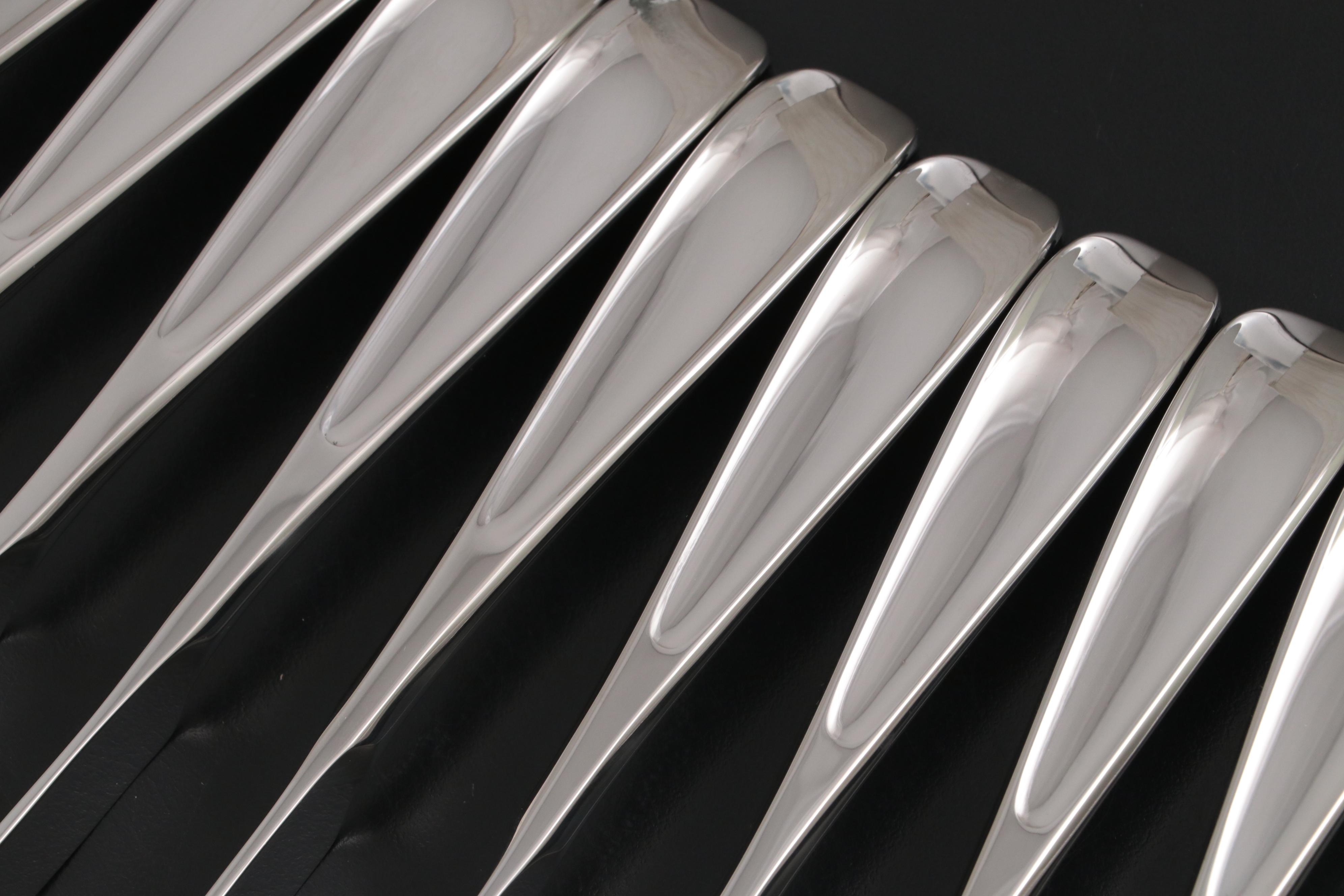 Georg Jensen "Vivianna" Stainless Steel Dinner Knives for Twelve