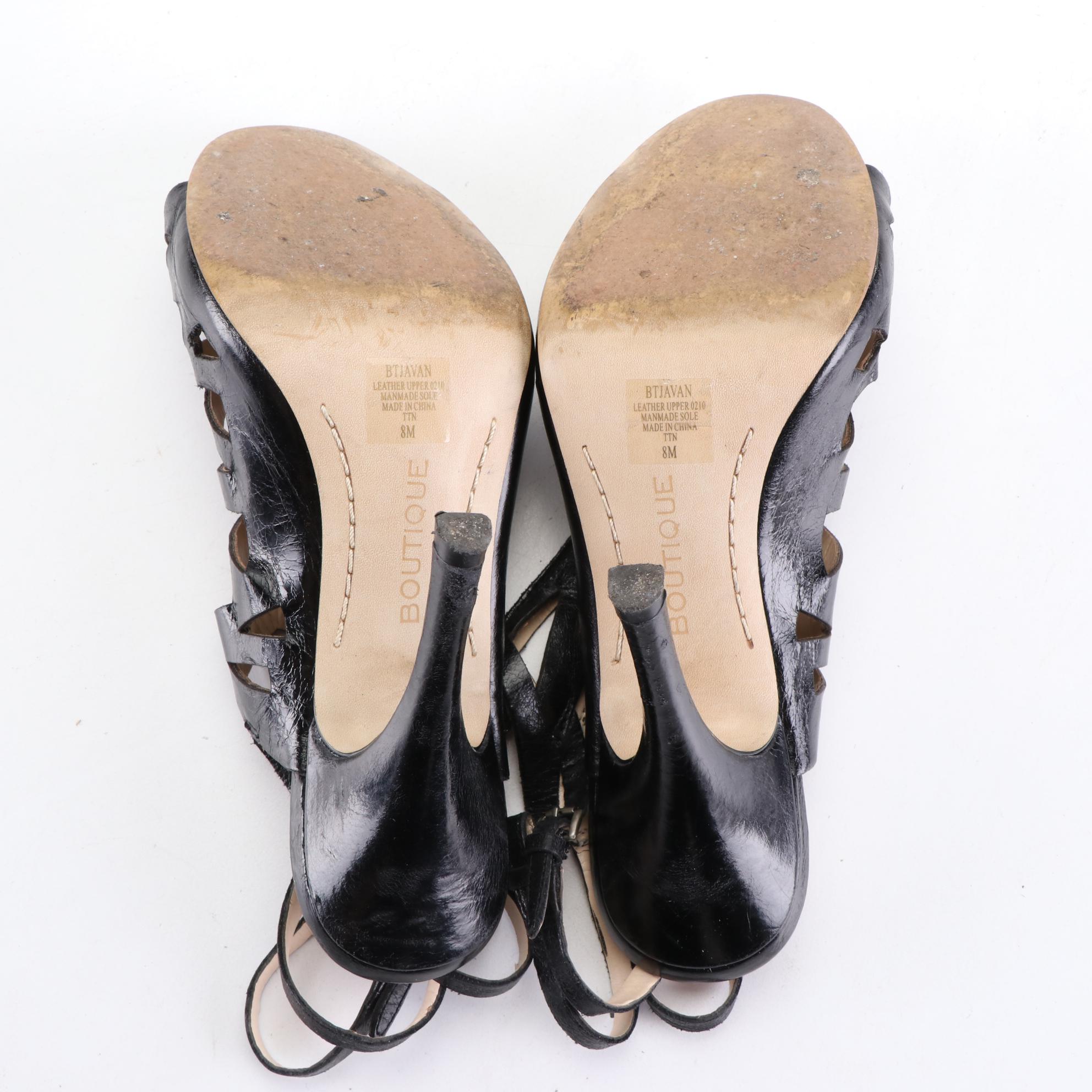 Aquatalia Suede Ankle Boots and Boutique 9 Javan Strappy Sandals with Box