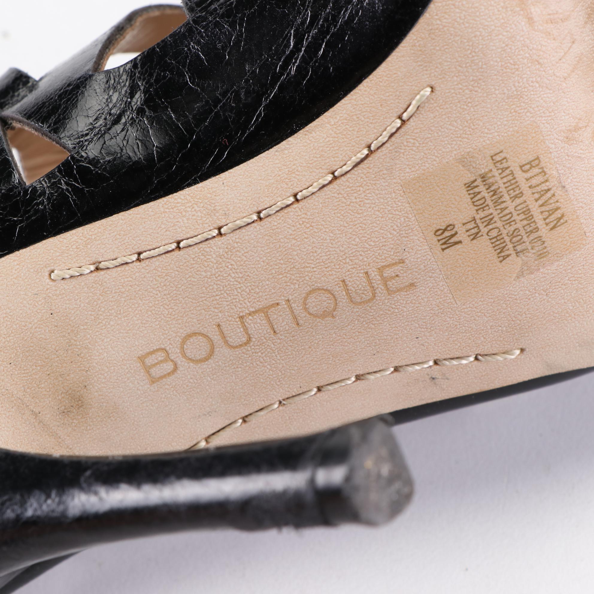 Aquatalia Suede Ankle Boots and Boutique 9 Javan Strappy Sandals with Box