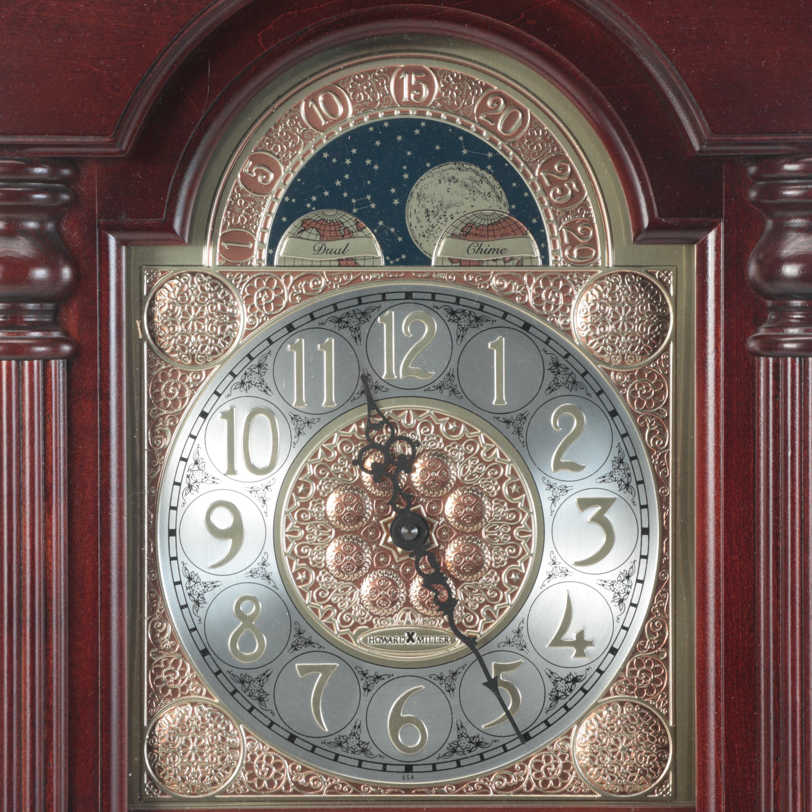 Howard Miller "Maxwell" Cherry Battery Operated Wall Clock